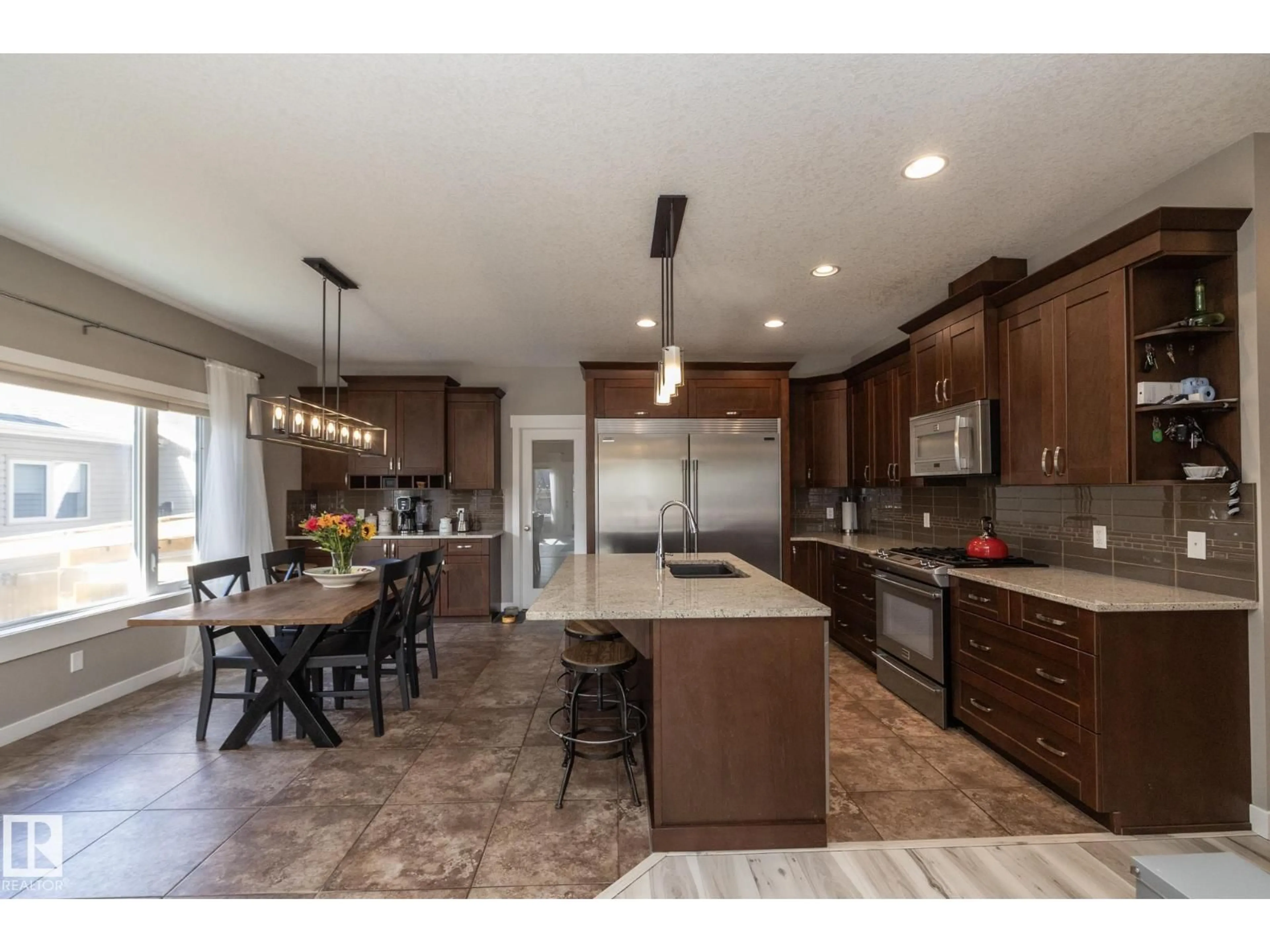 Open concept kitchen, ceramic/tile floor for 251 RAVINE DR, Devon Alberta T9G0A3