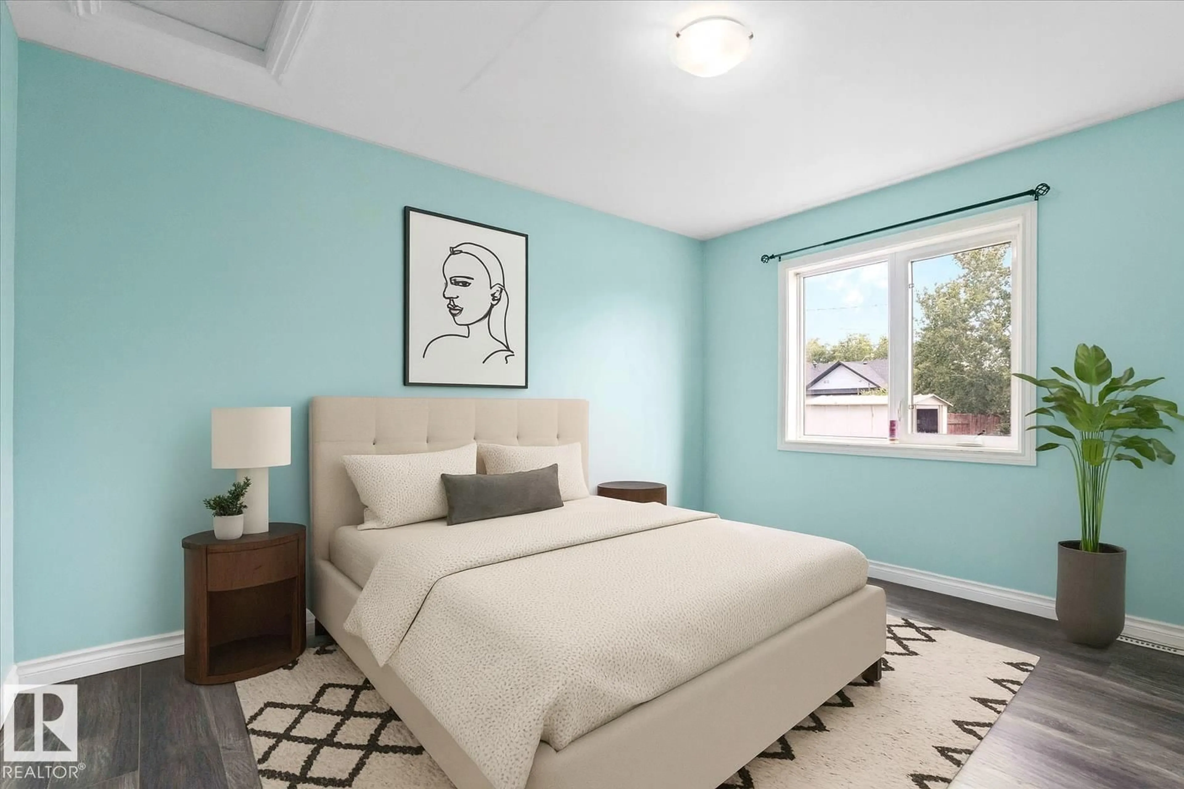 Bedroom with bed, unknown for 4819 52 ST, Redwater Alberta T0A2W0