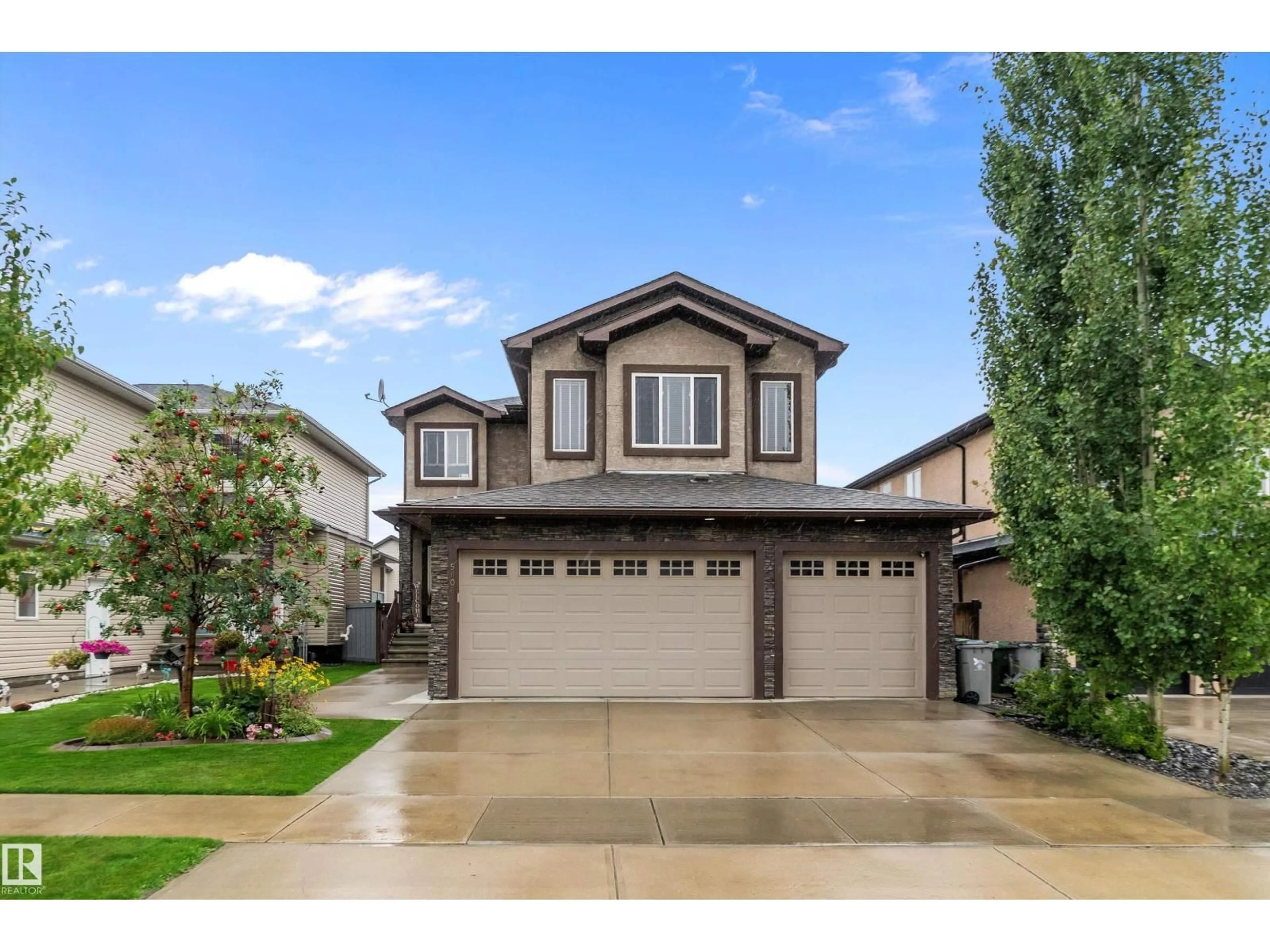 Home with vinyl exterior material, street for 5606 61 ST, Beaumont Alberta T4X0G8