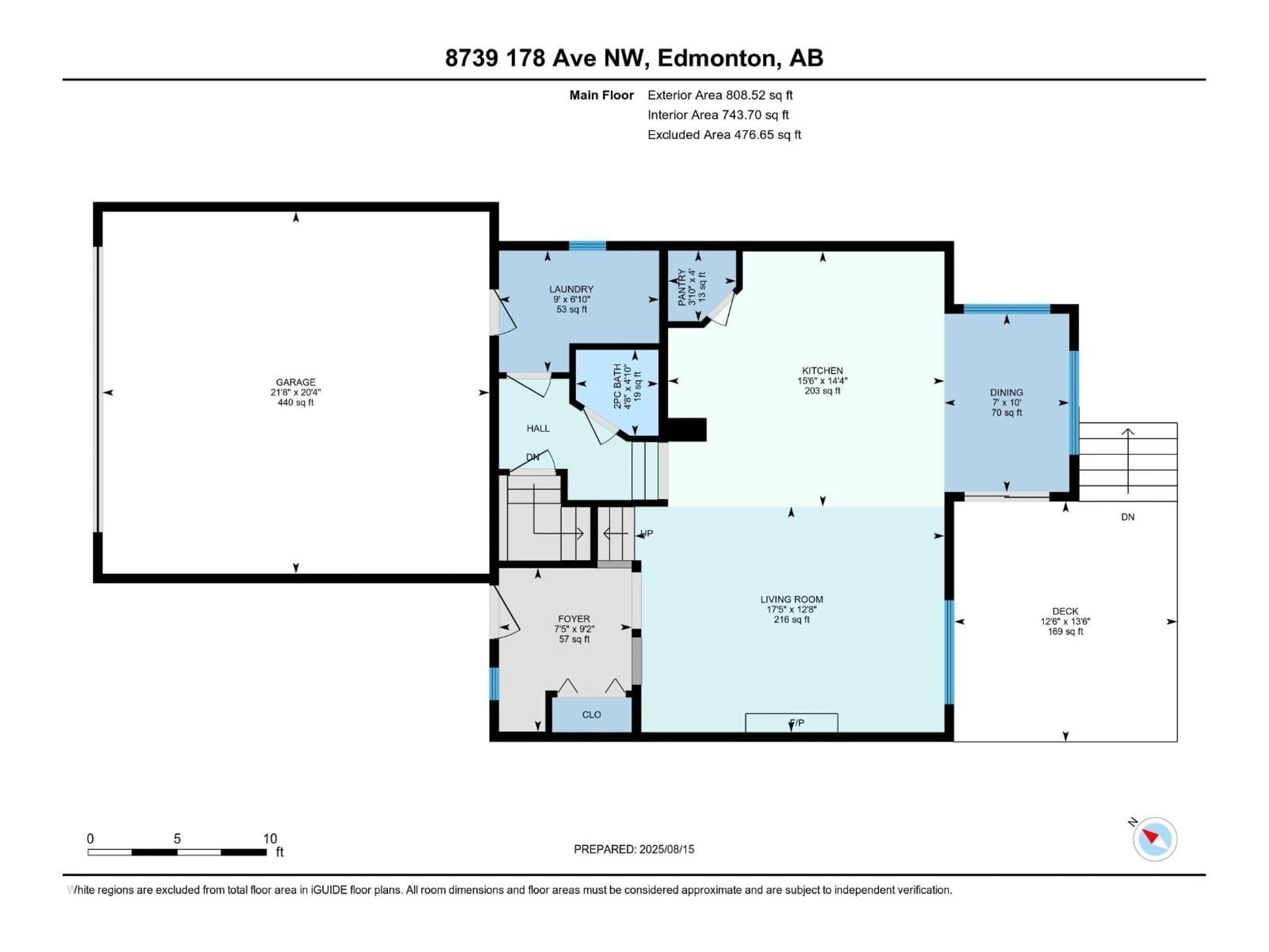 Floor plan for NW - 8739 178 AV, Edmonton Alberta T5Z0B8