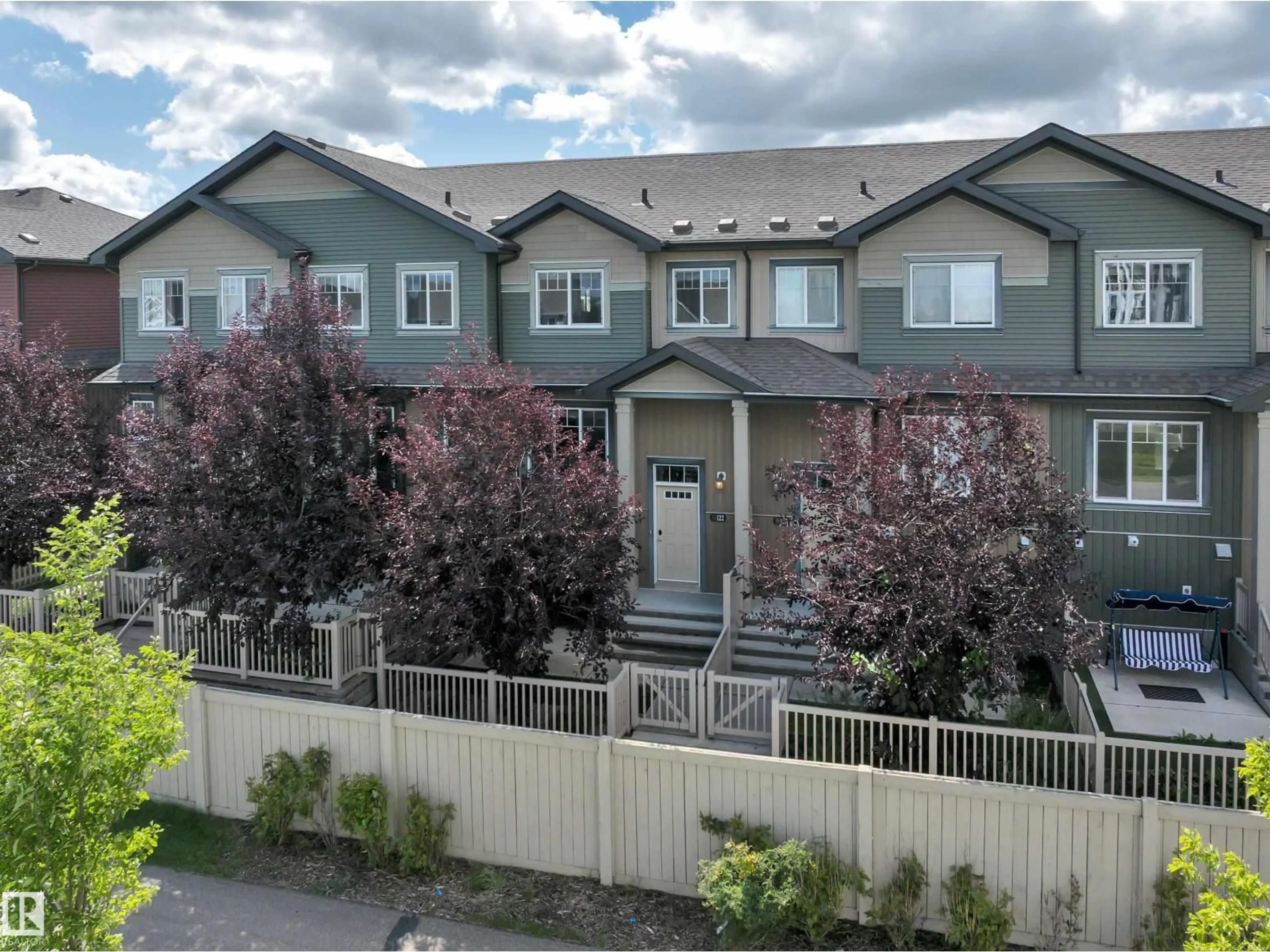A pic from outside/outdoor area/front of a property/back of a property/a pic from drone, unknown for #122 - 3305 ORCHARDS LINK LI, Edmonton Alberta T6X2H1