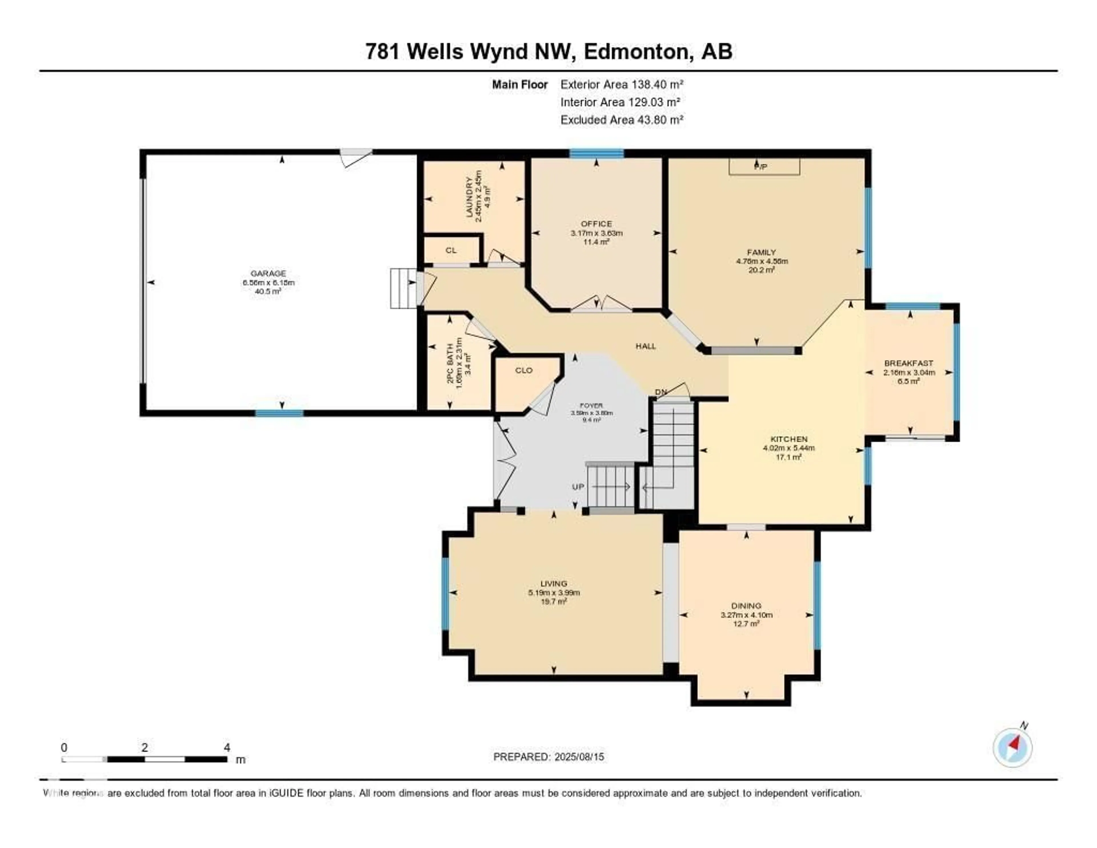 Floor plan for 781 WELLS WD, Edmonton Alberta T6M2J8