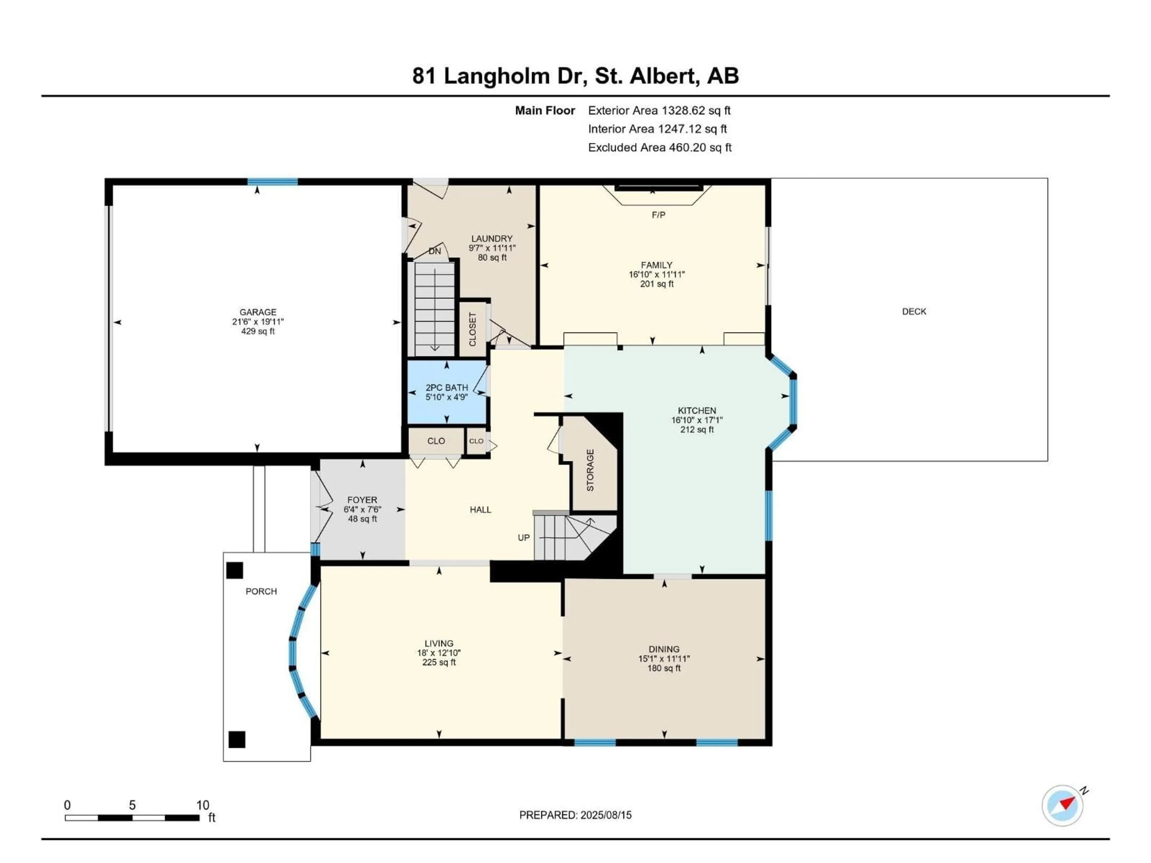 Floor plan for 81 LANGHOLM DR, St. Albert Alberta T8N4N6
