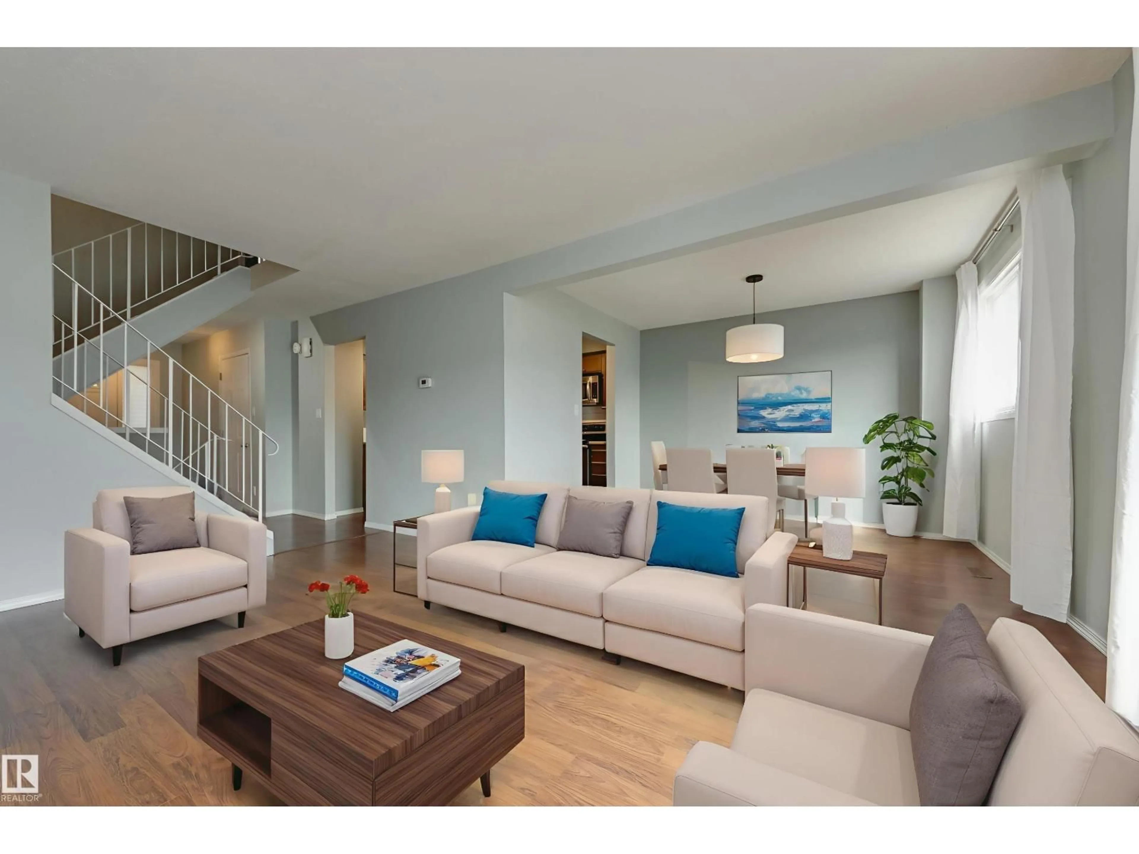 Living room with furniture, unknown for 13069 34 ST, Edmonton Alberta T5A3K1