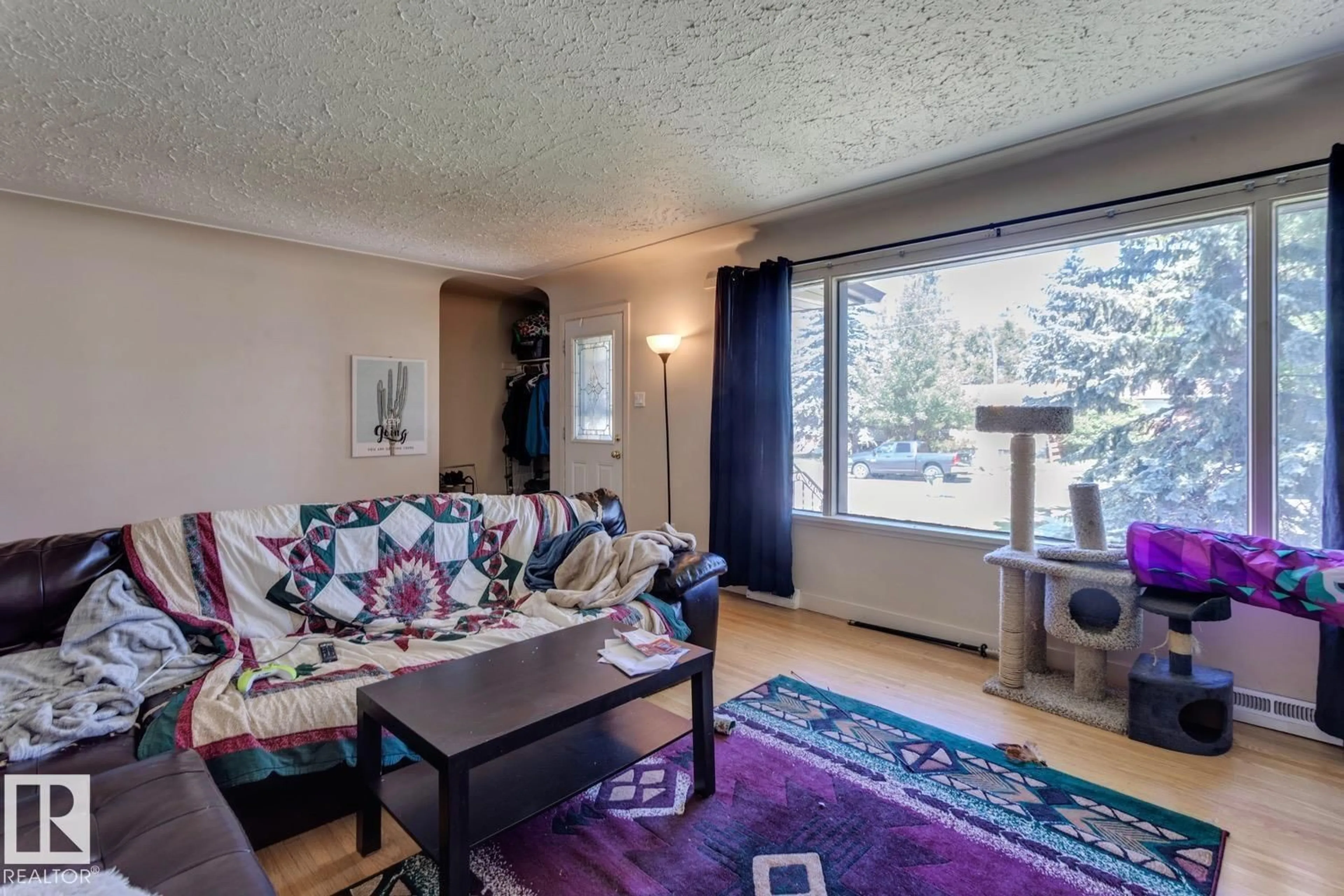 Living room with furniture, carpet floor for 10915 60 AV, Edmonton Alberta T6E1H8