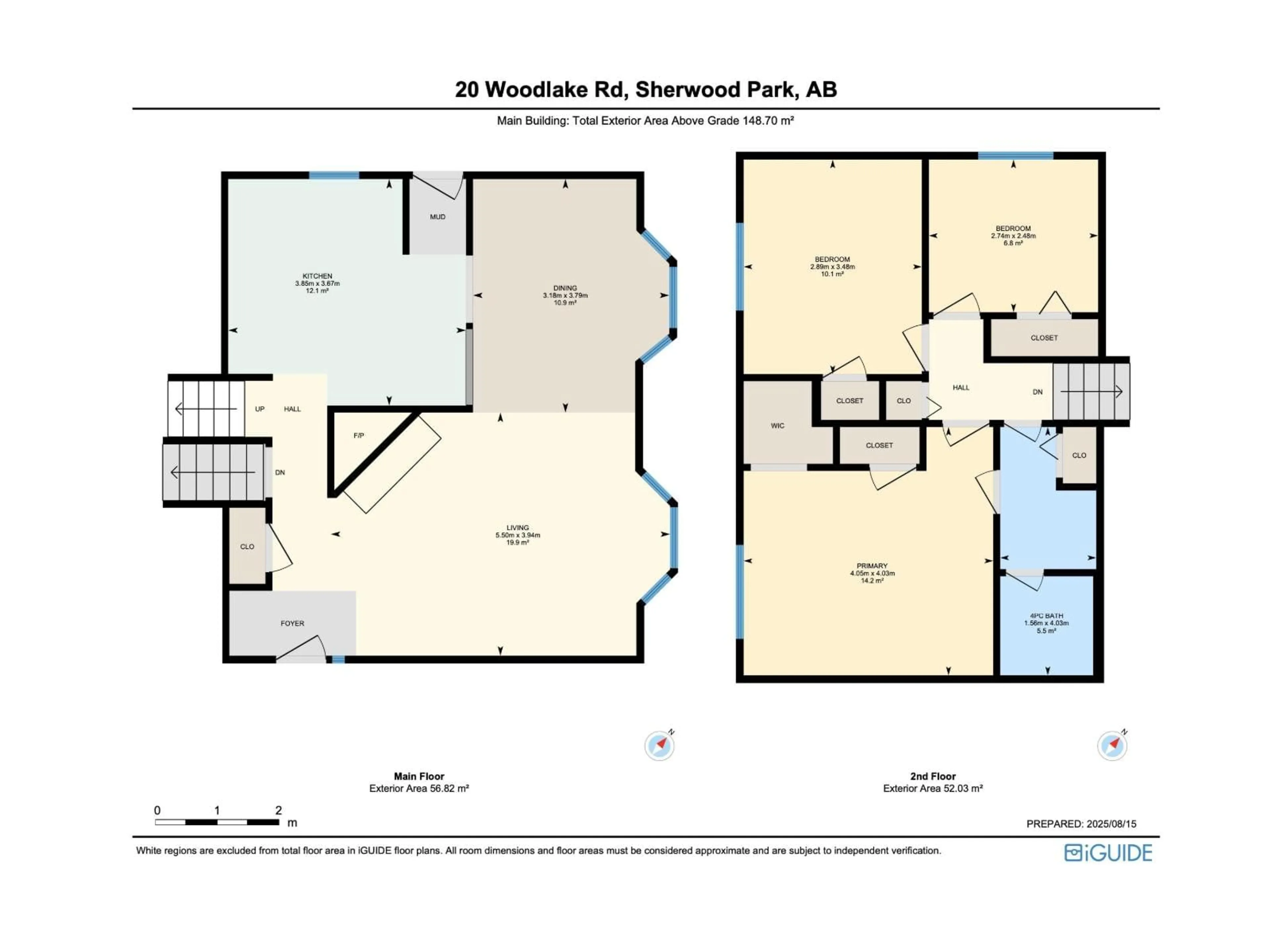 Floor plan for 20 WOODLAKE RD, Sherwood Park Alberta T8A4B7