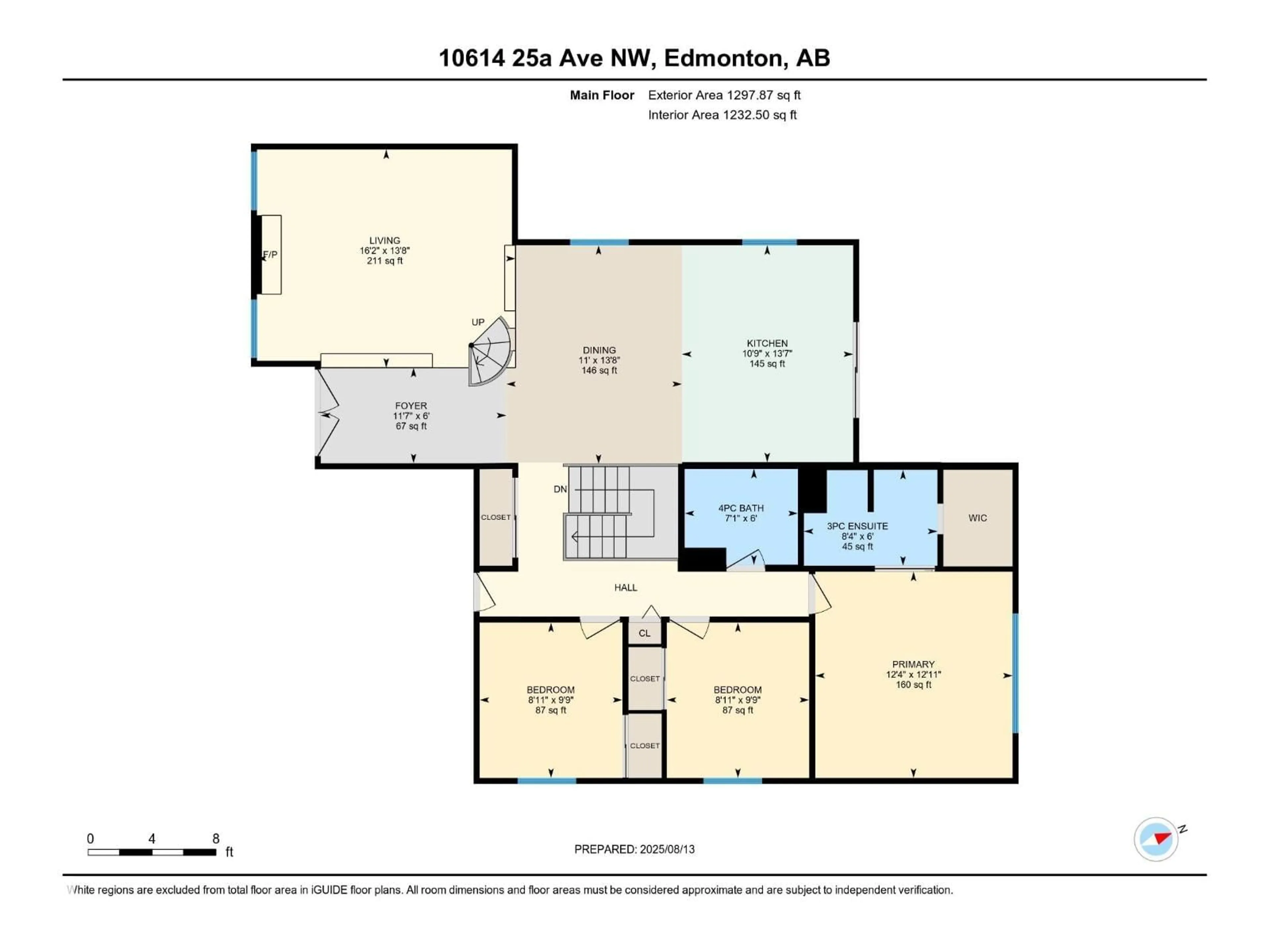 Floor plan for 10614 25A AV, Edmonton Alberta T6J4K3