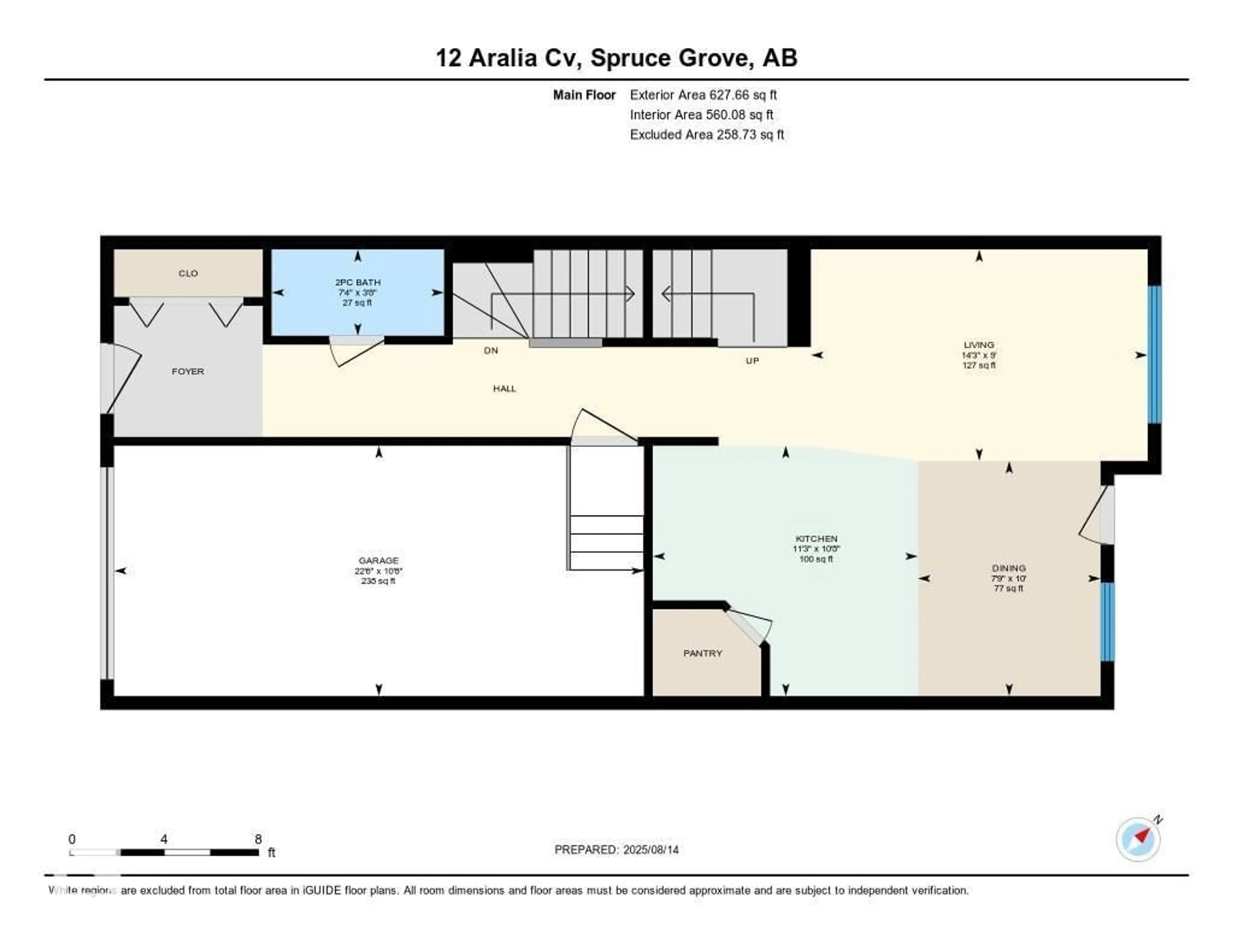 Floor plan for 12 ARALIA CV, Spruce Grove Alberta T7X0V4
