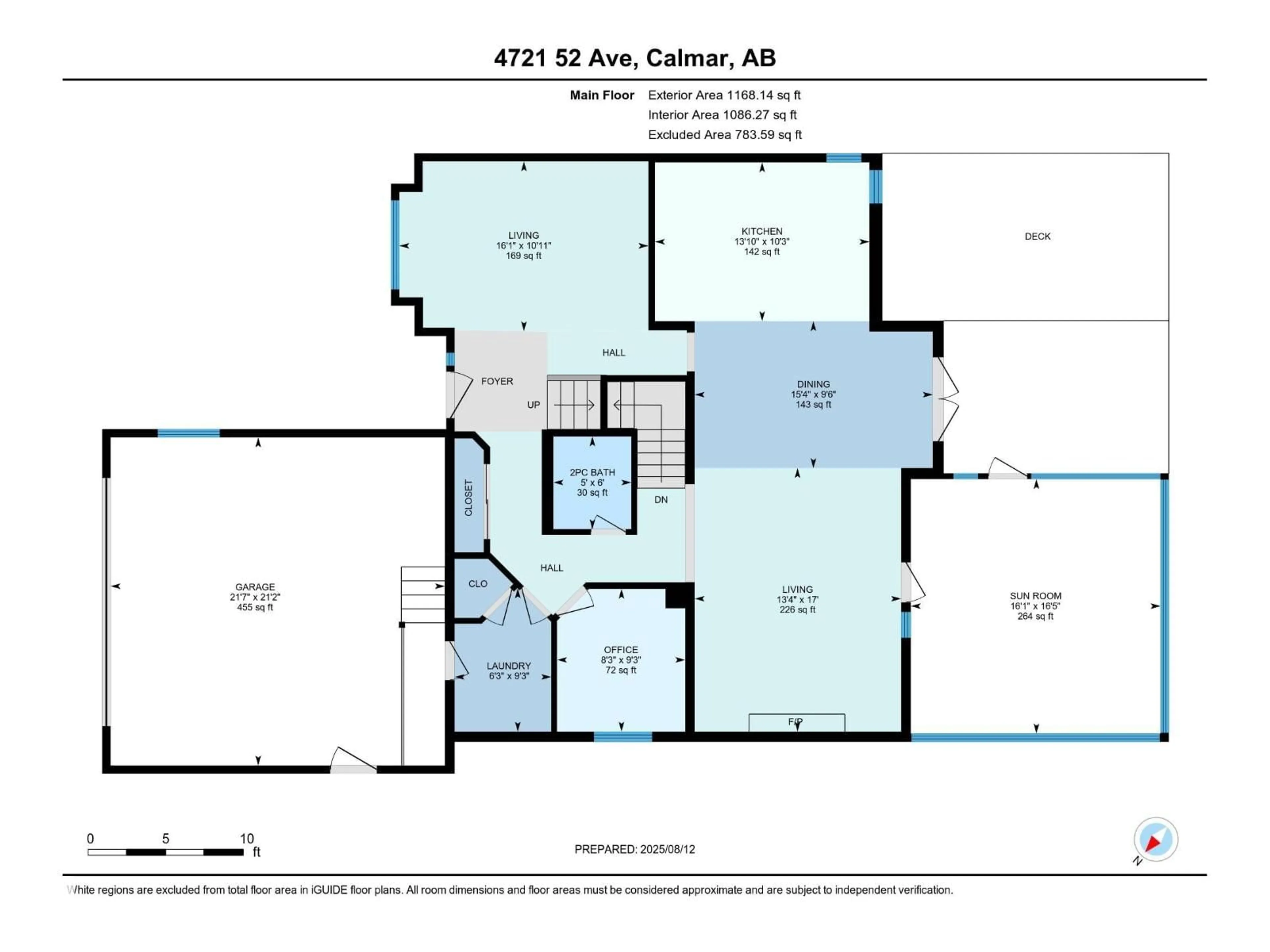 Floor plan for 4751 52 AV, Calmar Alberta T0C0V0