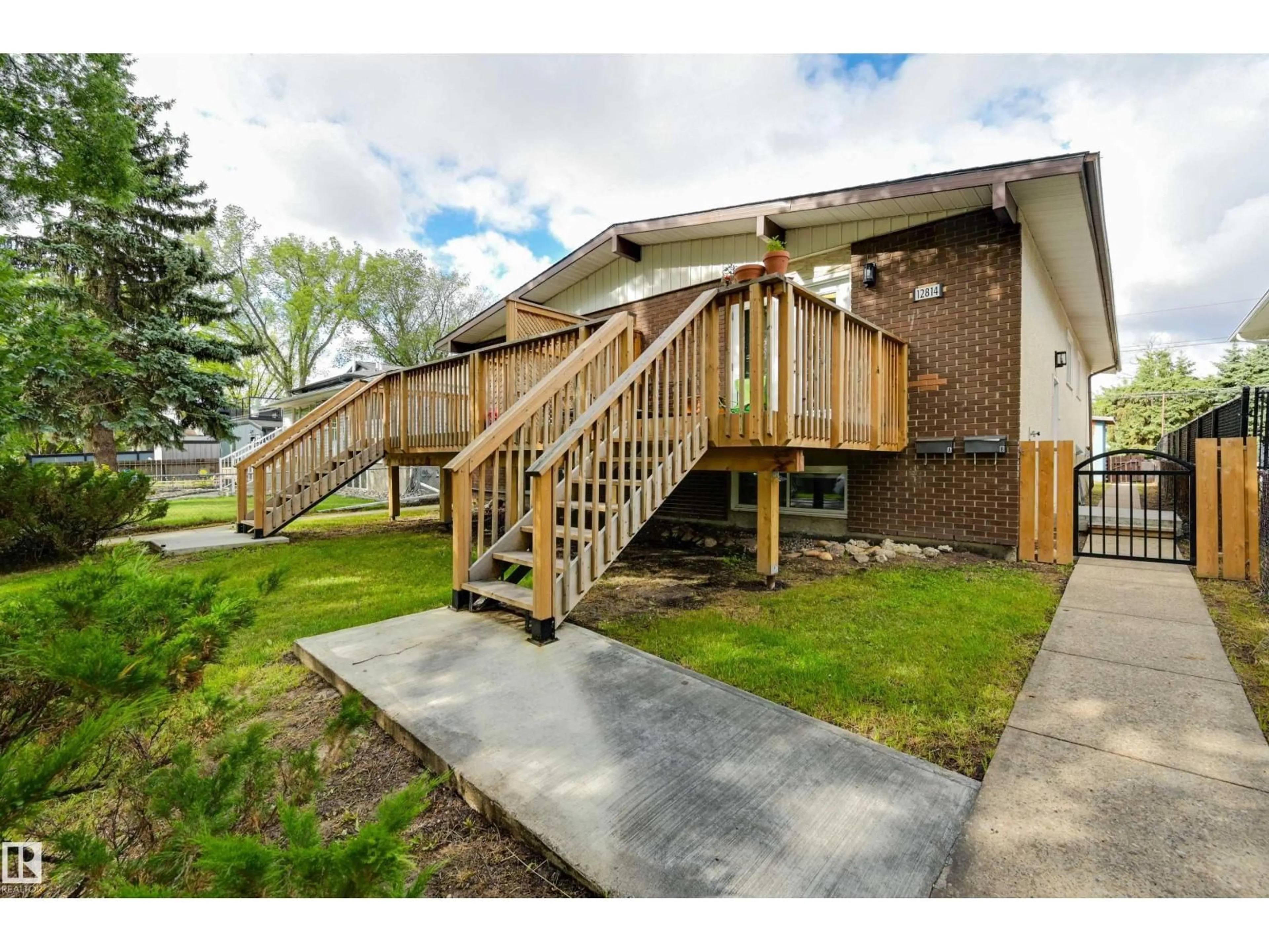 Patio, street for NW - 12812 +12814 125 ST, Edmonton Alberta T5L0T9