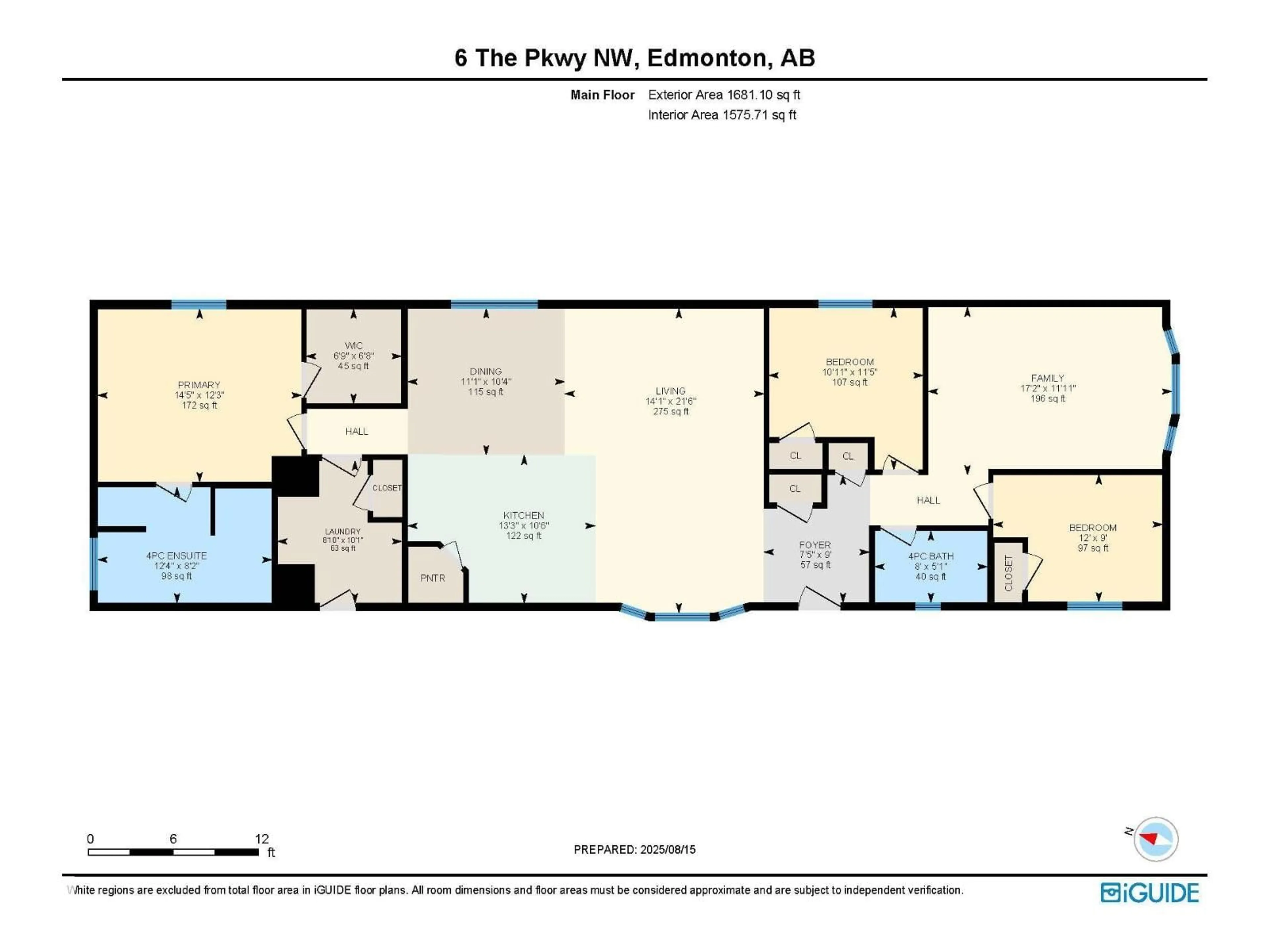 Floor plan for 6 THE PARKWAY NW, Edmonton Alberta T6P1C7