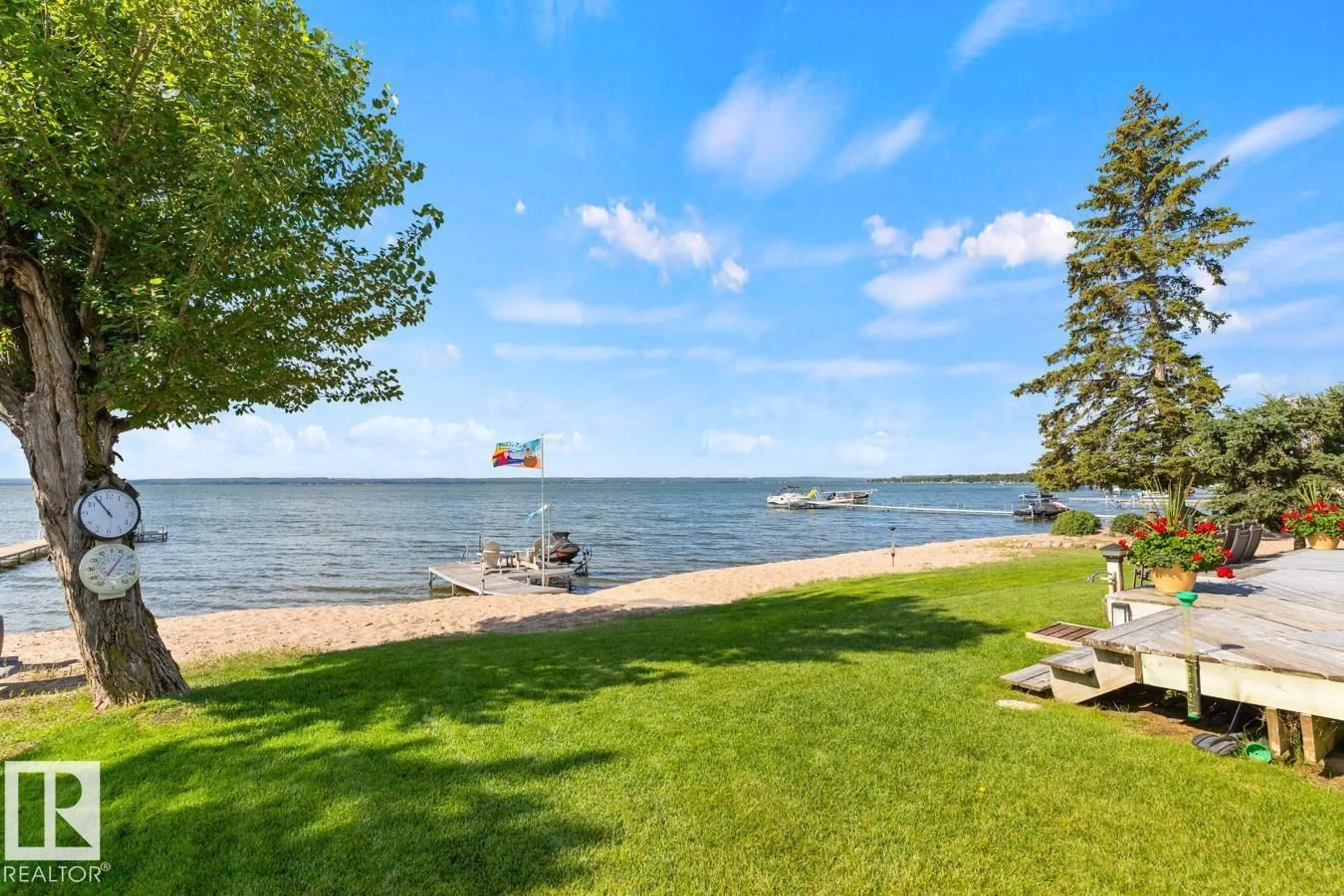 Patio, water/lake/river/ocean view for 5 ARGENTIA BE, Rural Wetaskiwin County Alberta T0C2C0