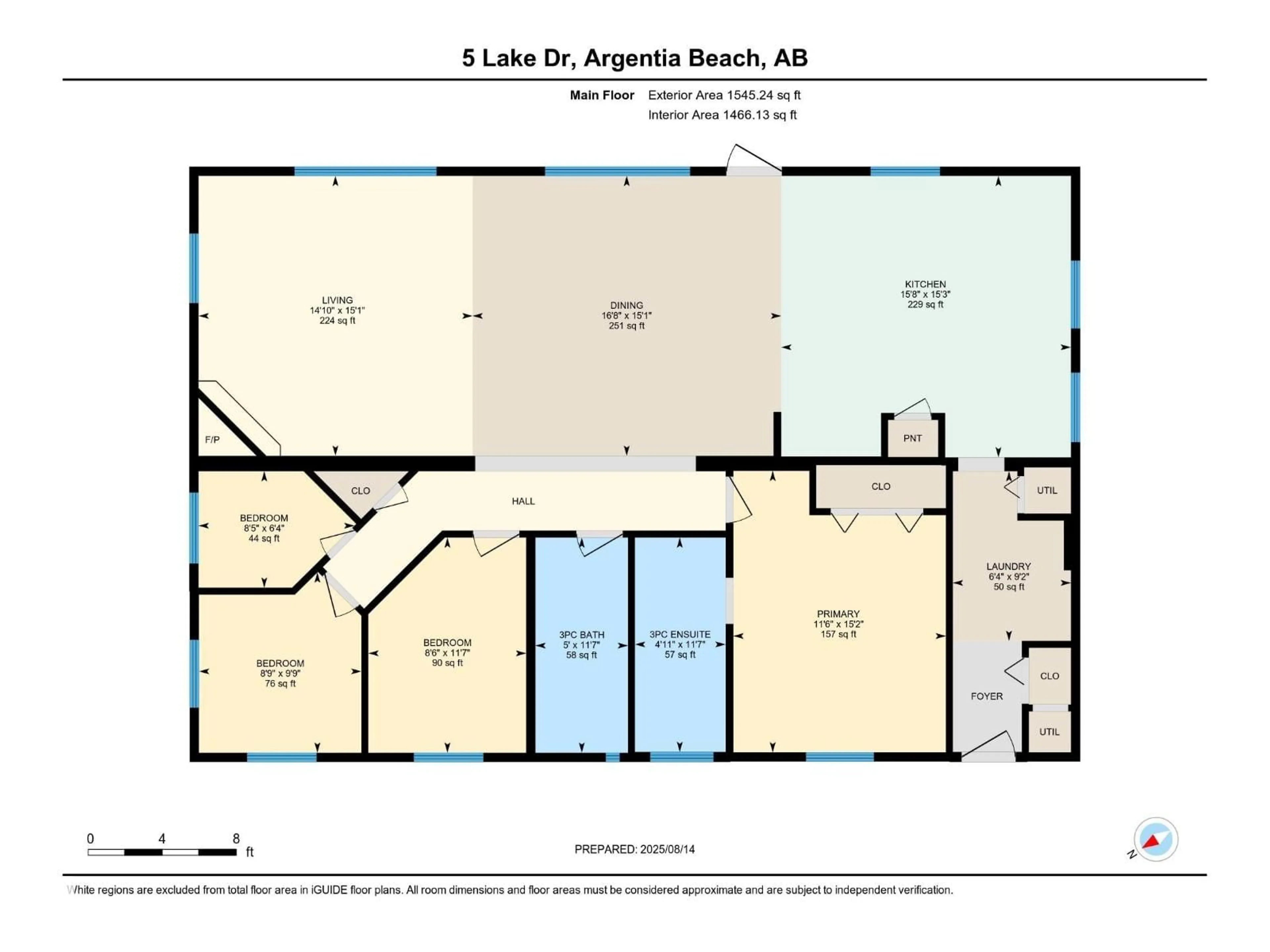 Floor plan for 5 ARGENTIA BE, Rural Wetaskiwin County Alberta T0C2C0