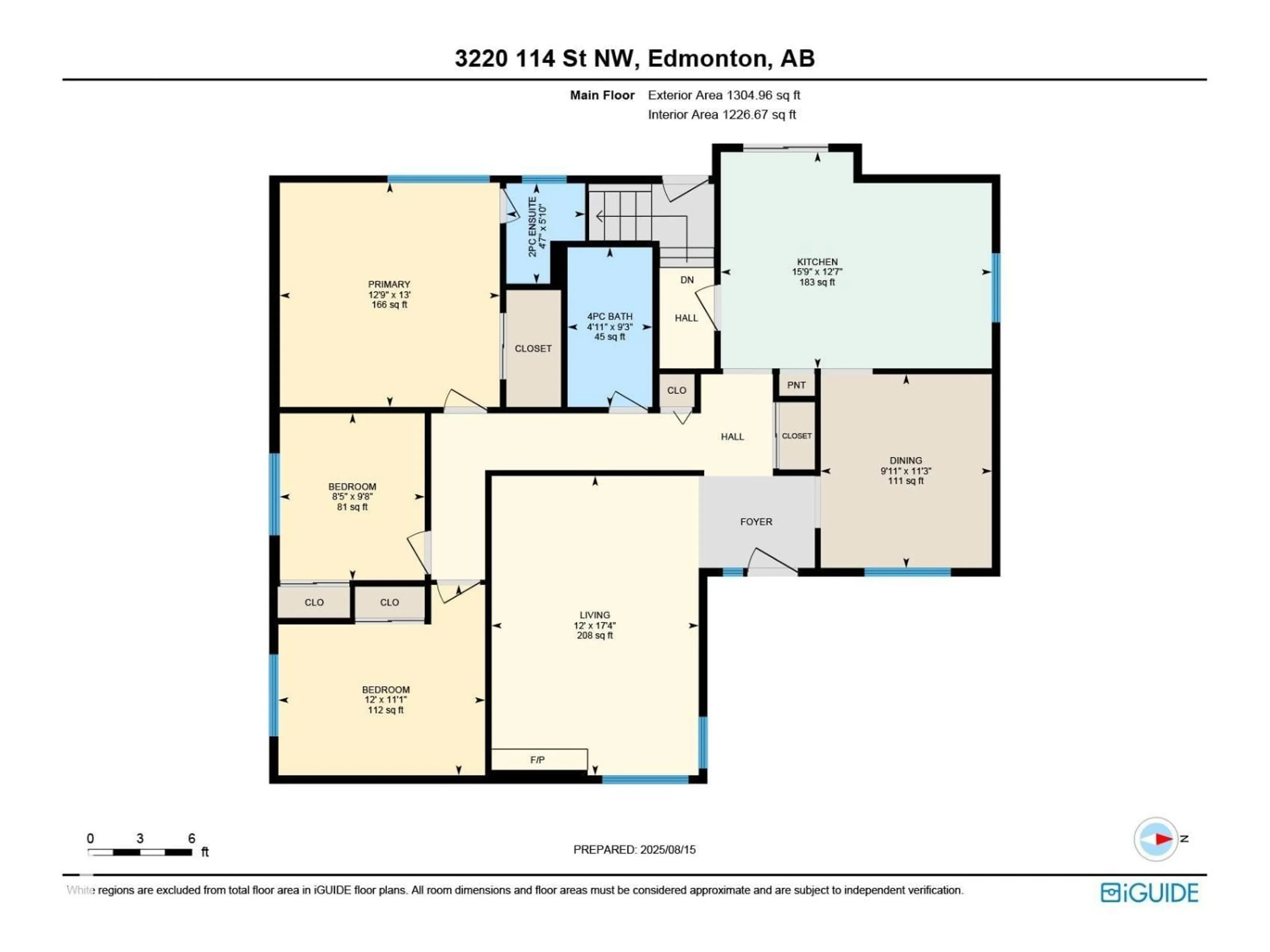 Floor plan for NW - 3220 114 ST, Edmonton Alberta T6J3H6