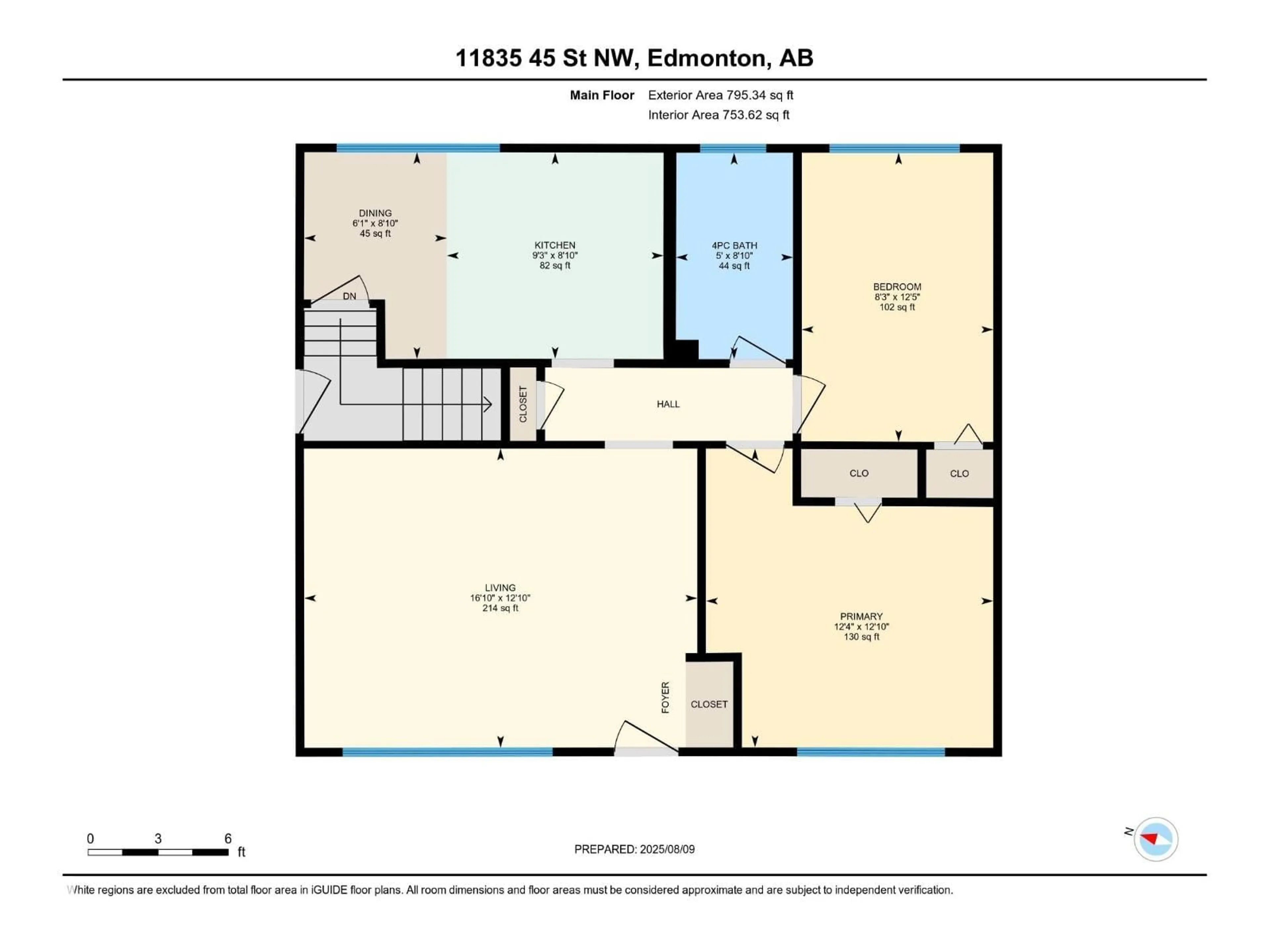 Floor plan for NW - 11835 45 ST, Edmonton Alberta T5W2T3
