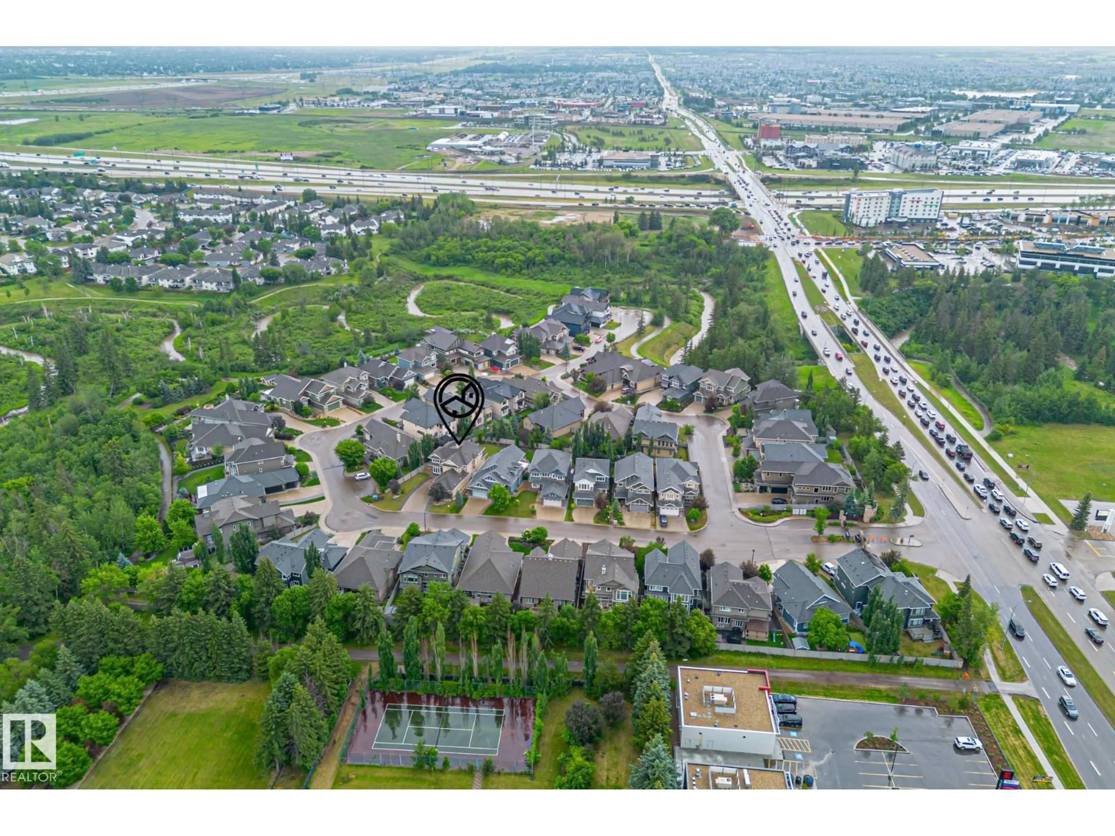 A pic from outside/outdoor area/front of a property/back of a property/a pic from drone, mountain view for #26 - 10550 ELLERSLIE RD, Edmonton Alberta T6W0Y2