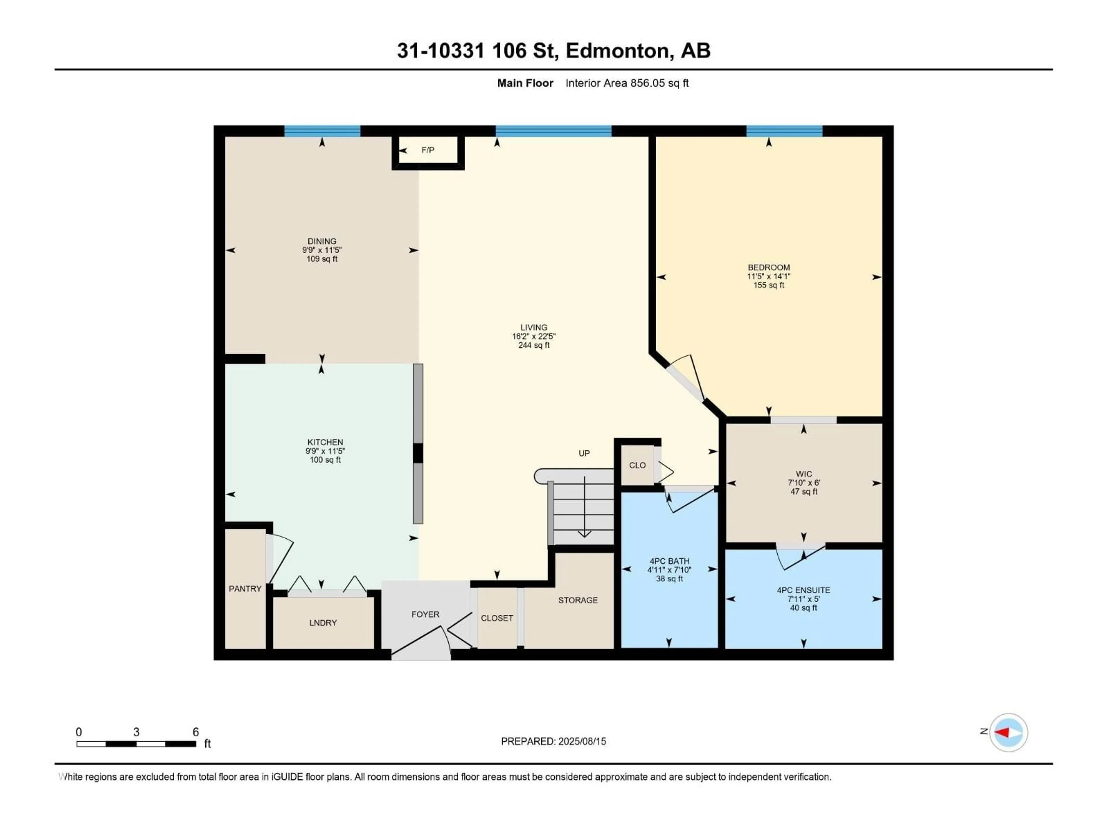 Floor plan for #31 - 10331 106 ST, Edmonton Alberta T5J1H8