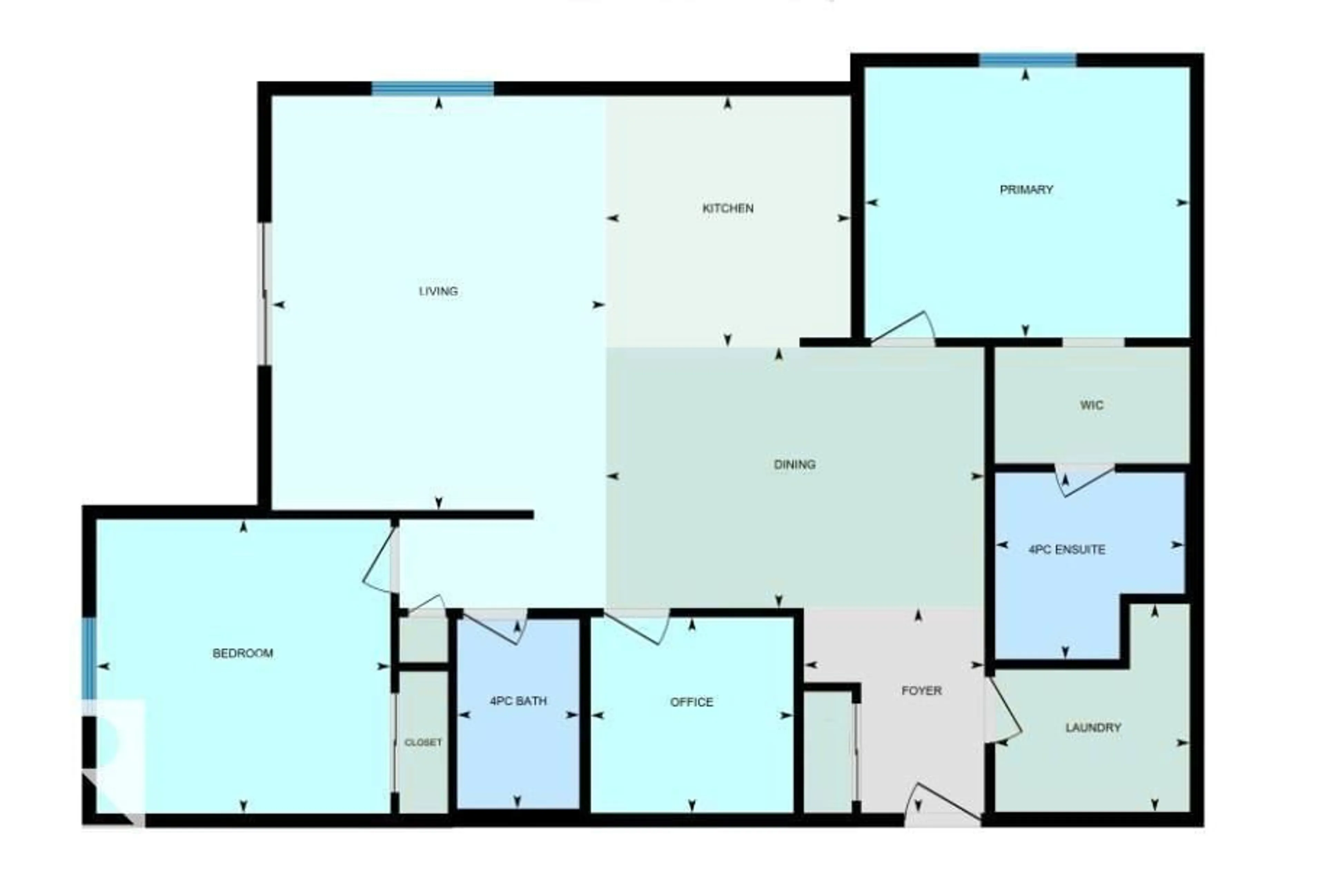 Floor plan for #104 - 14808 125 ST NW, Edmonton Alberta T5X0G1