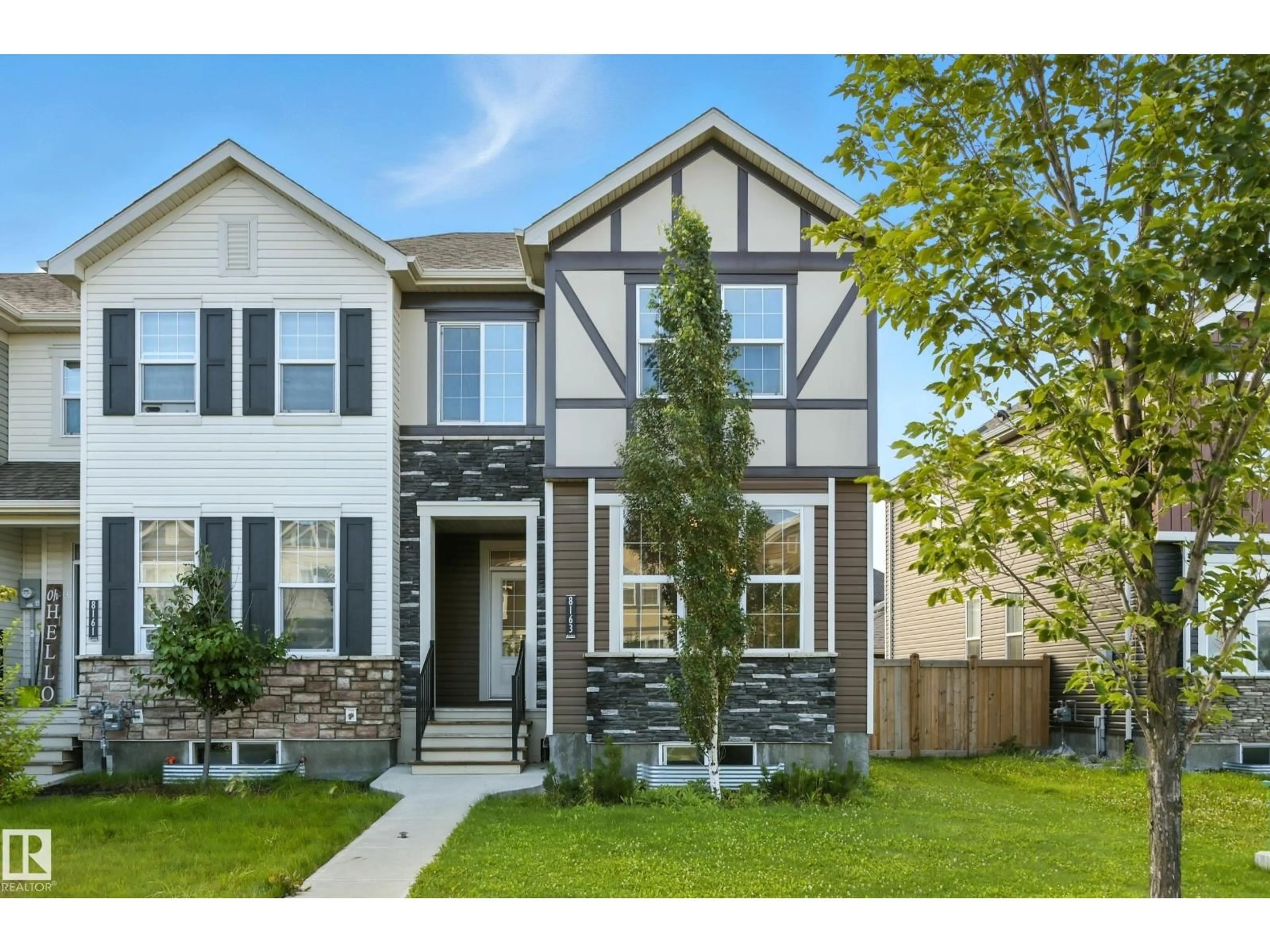 Home with brick exterior material, street for 8163 CHAPELLE WY, Edmonton Alberta T6W3L7
