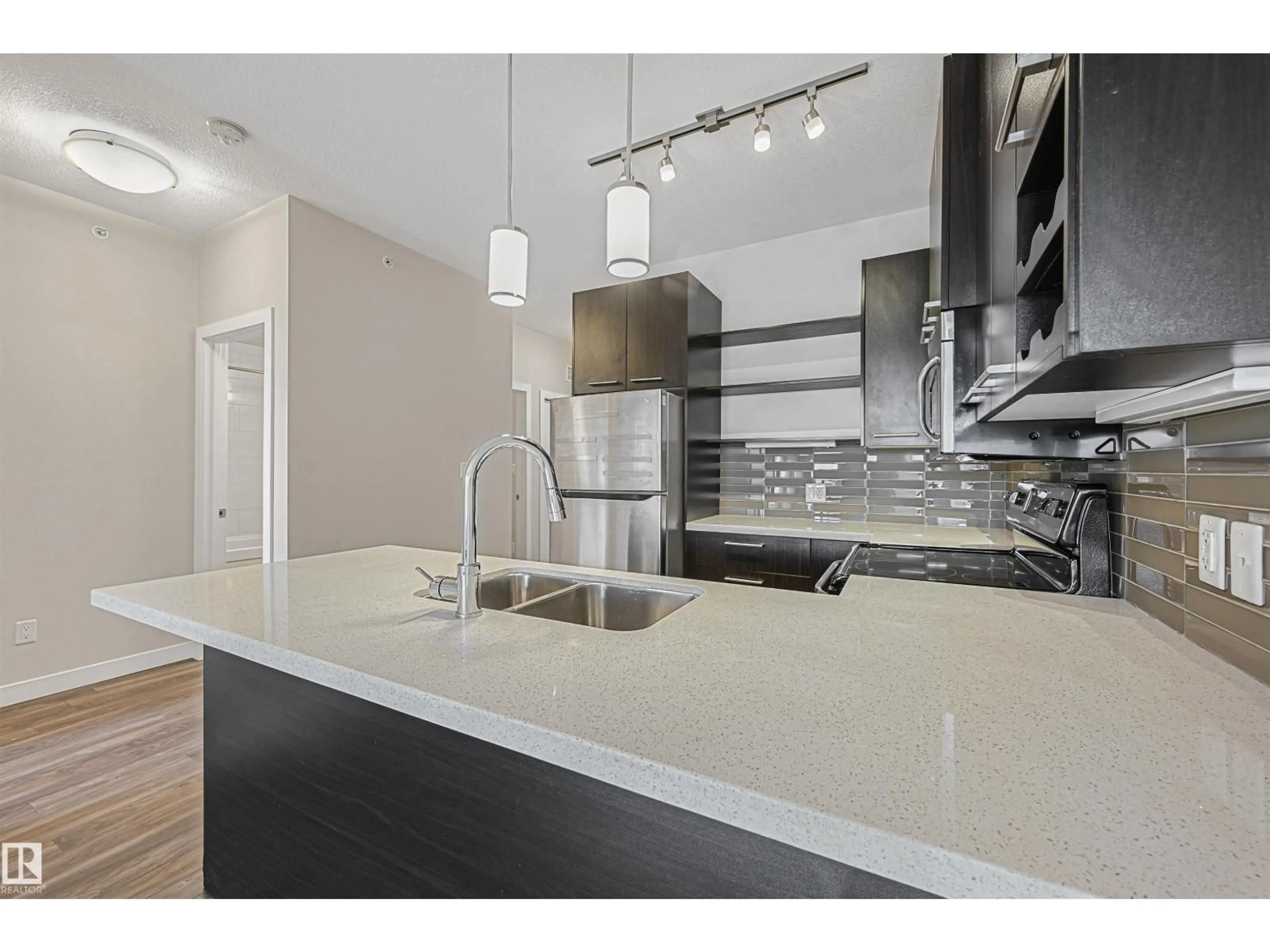 Open concept kitchen, unknown for 403 - 10418 81 AV, Edmonton Alberta T6E1X5