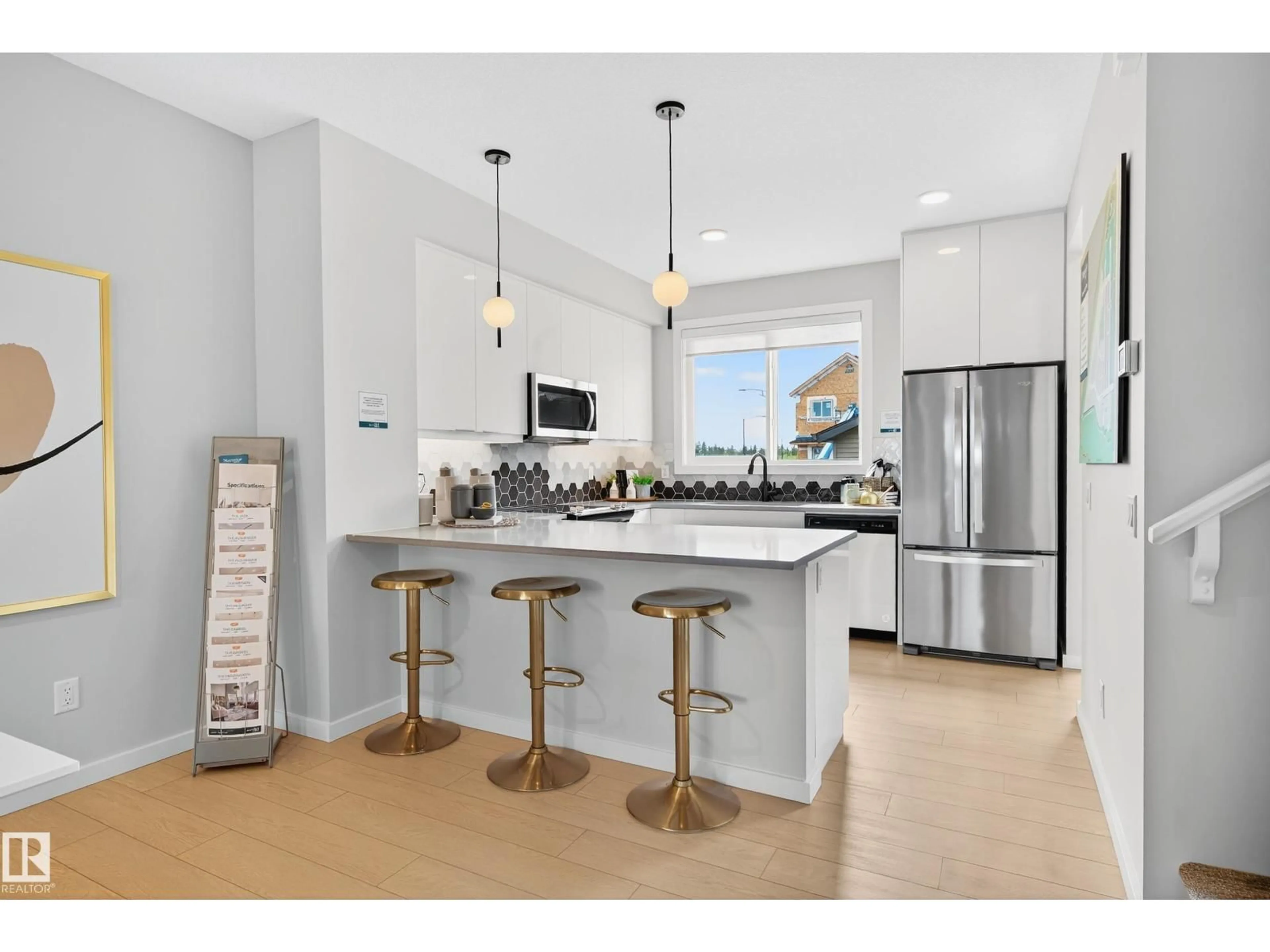 Open concept kitchen, ceramic/tile floor for NW - 17208 2 ST, Edmonton Alberta T5Y4G5