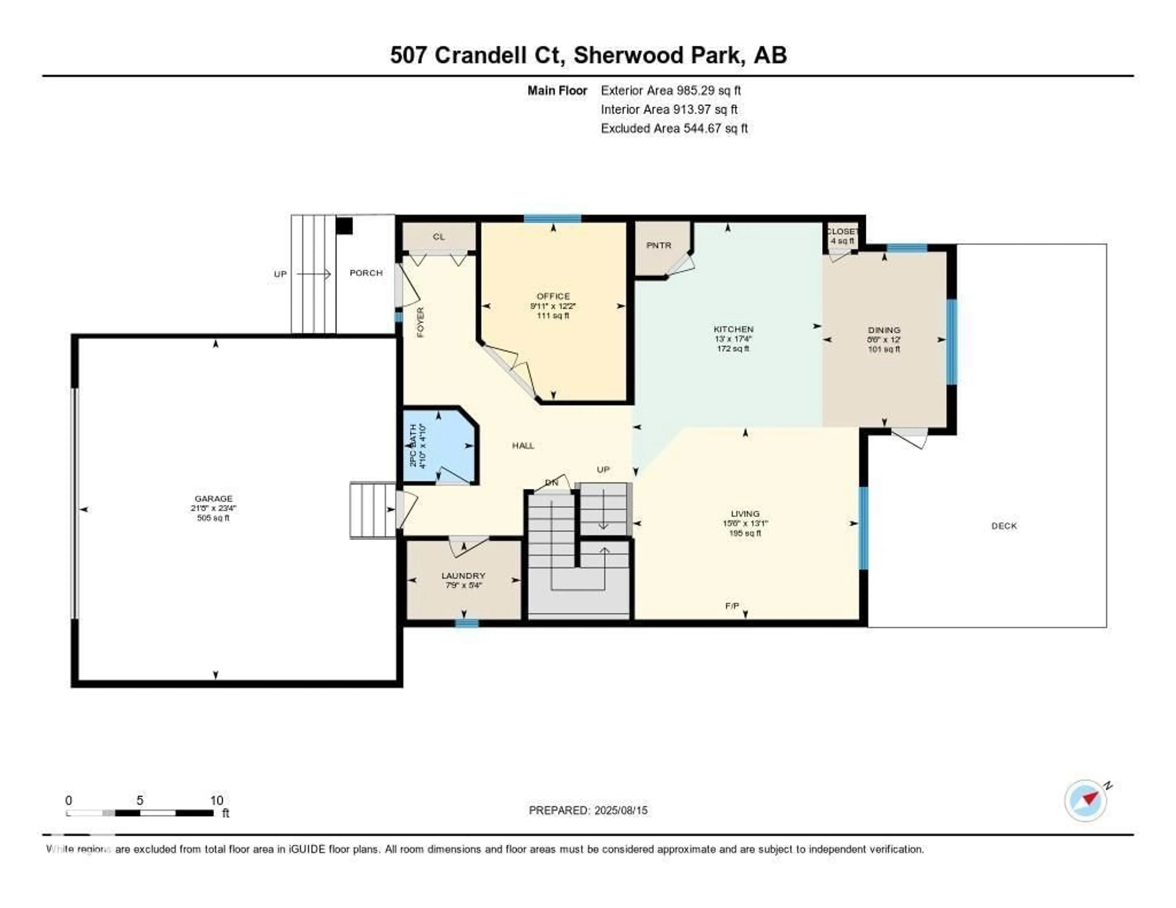 Floor plan for 507 CRANDELL CT, Sherwood Park Alberta T8H0H3