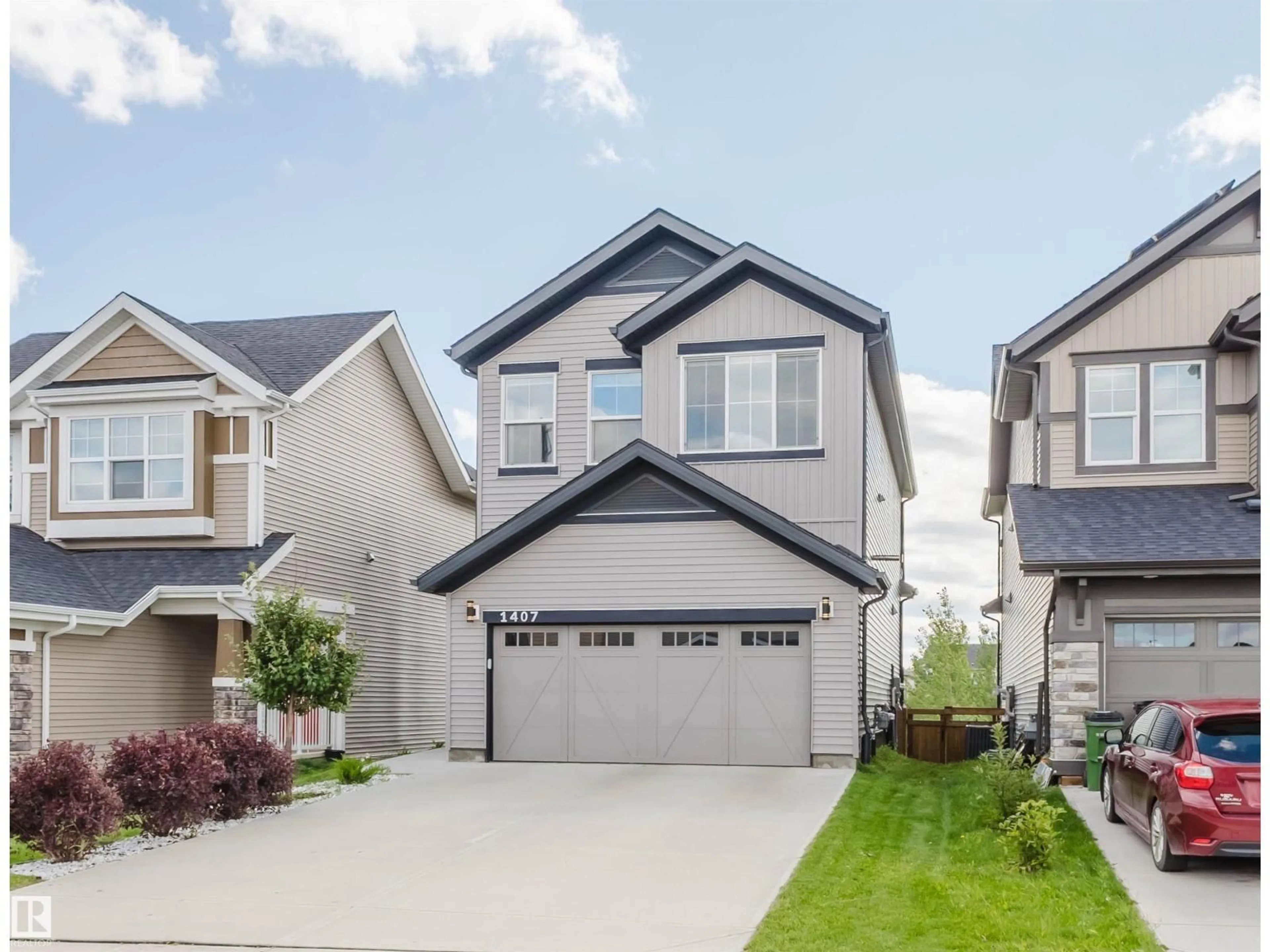 Home with vinyl exterior material, street for SW - 1407 DARBY GREEN GR, Edmonton Alberta T6W4N4