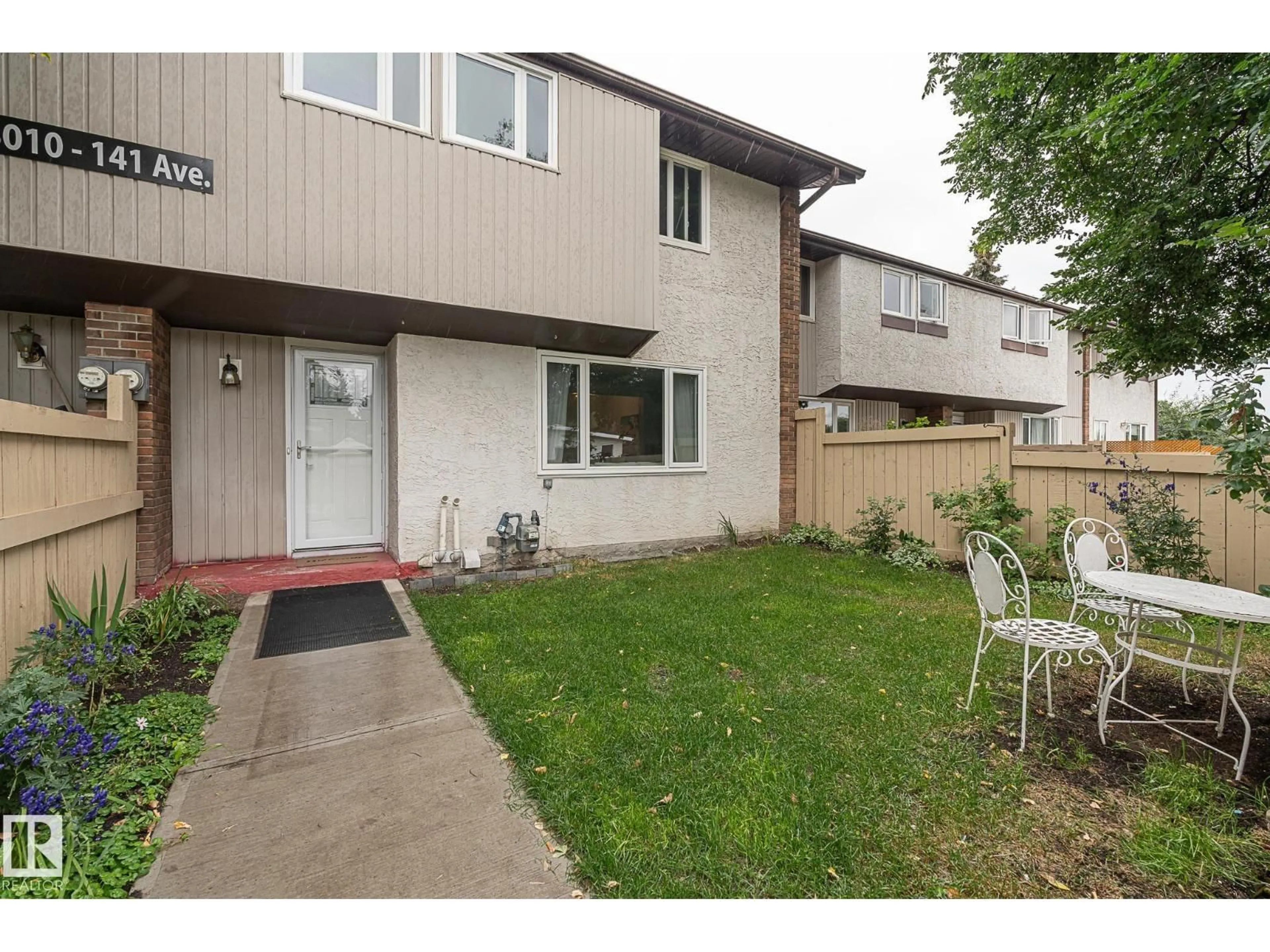 Patio, street for #4 - 8010 141 AV, Edmonton Alberta T5C2N9