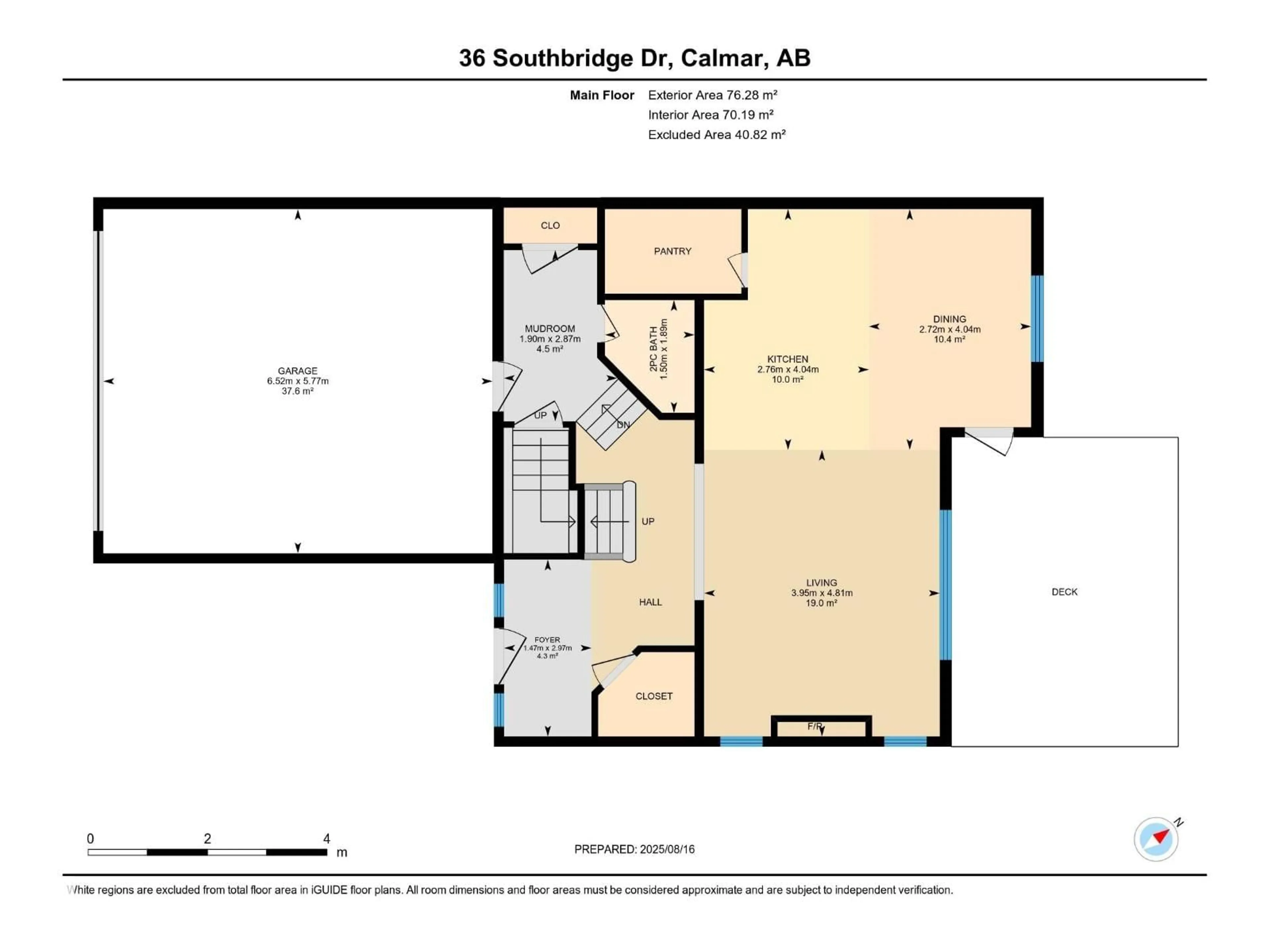 Floor plan for 36 SOUTHBRIDGE DR, Calmar Alberta T0C0V0