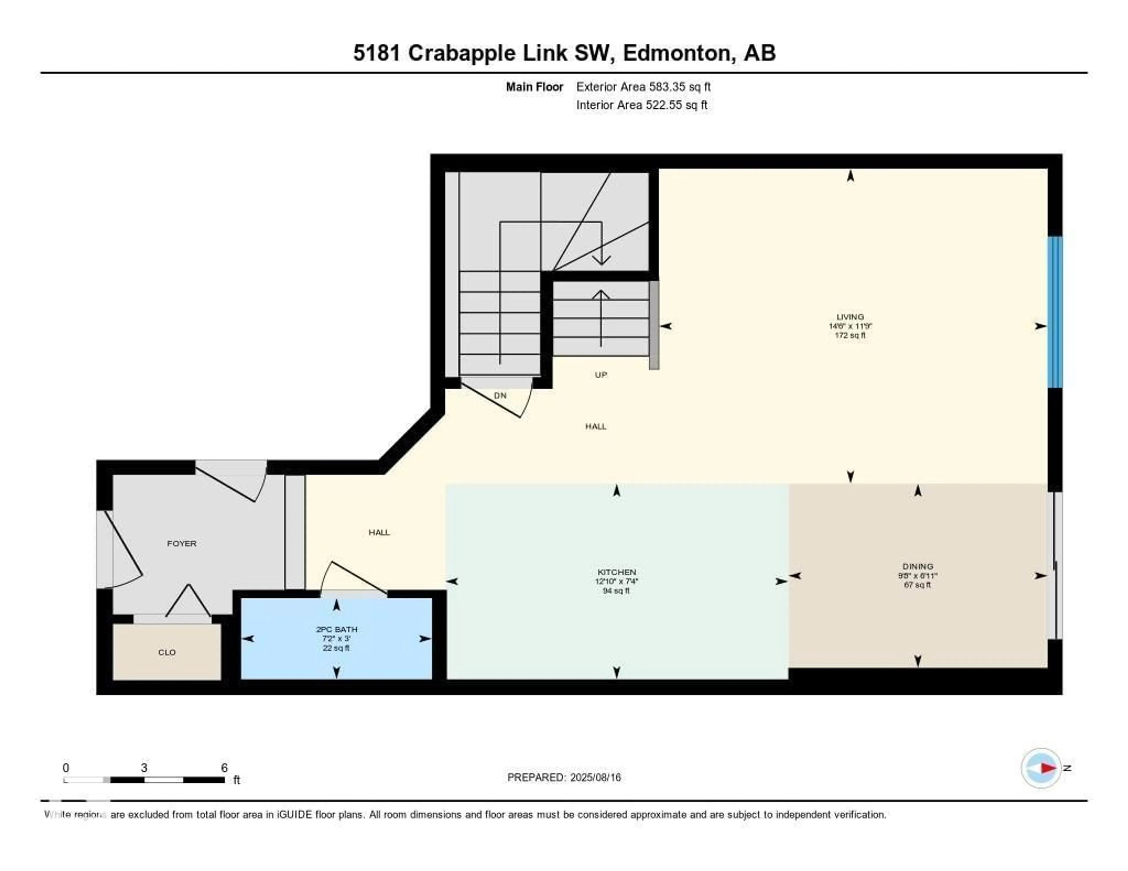 Floor plan for 5181 CRABAPPLE LI, Edmonton Alberta T6X1X1