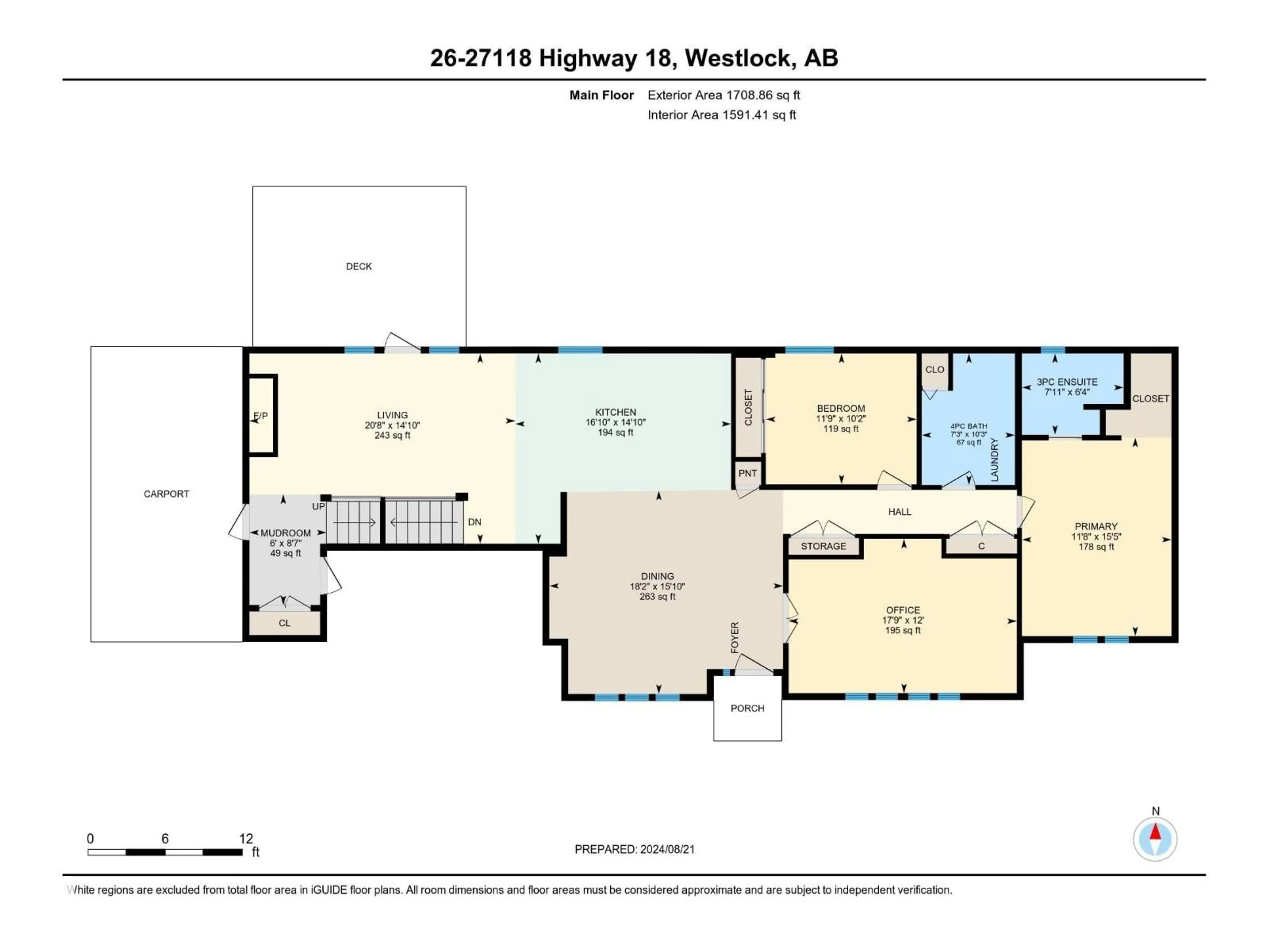 Floor plan for 26 - 27118 HWY 18, Rural Westlock County Alberta T7P2P5