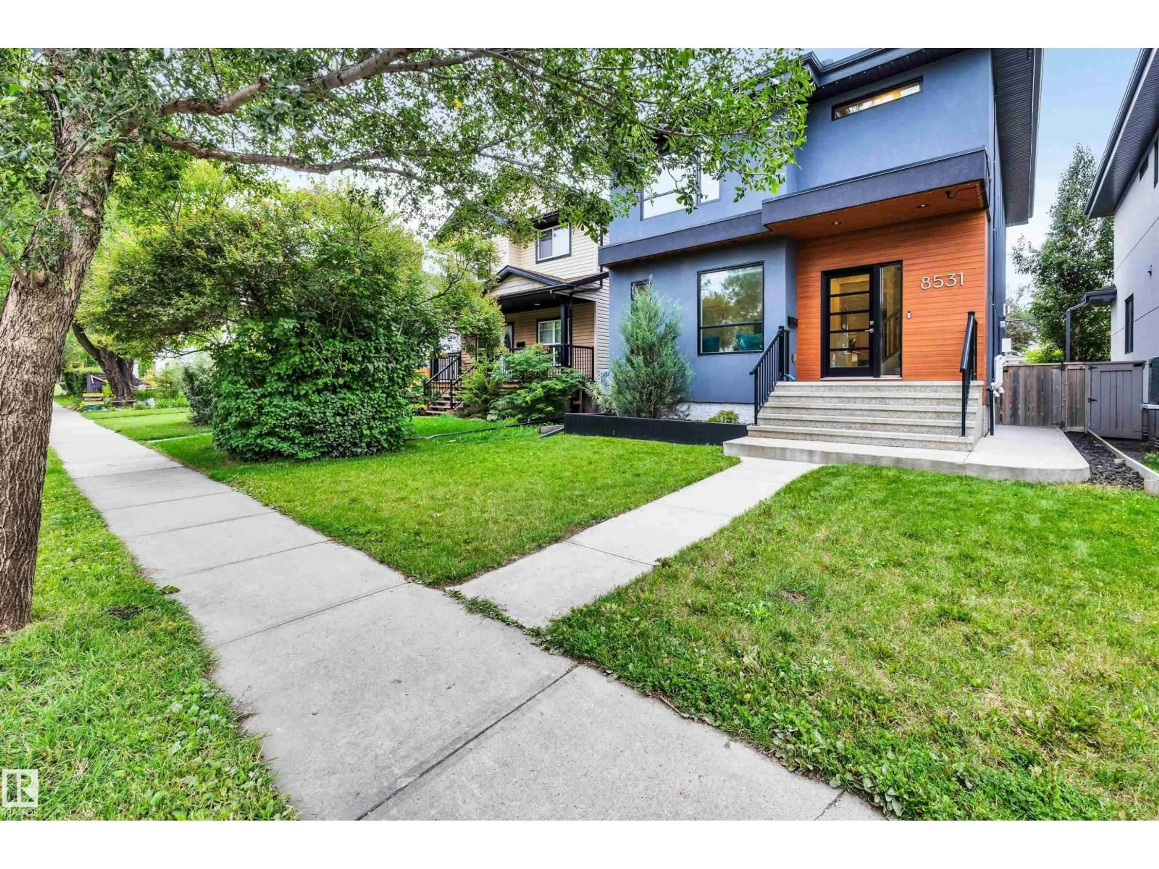 Home with brick exterior material, street for 8531 76 AV, Edmonton Alberta T6C0J2