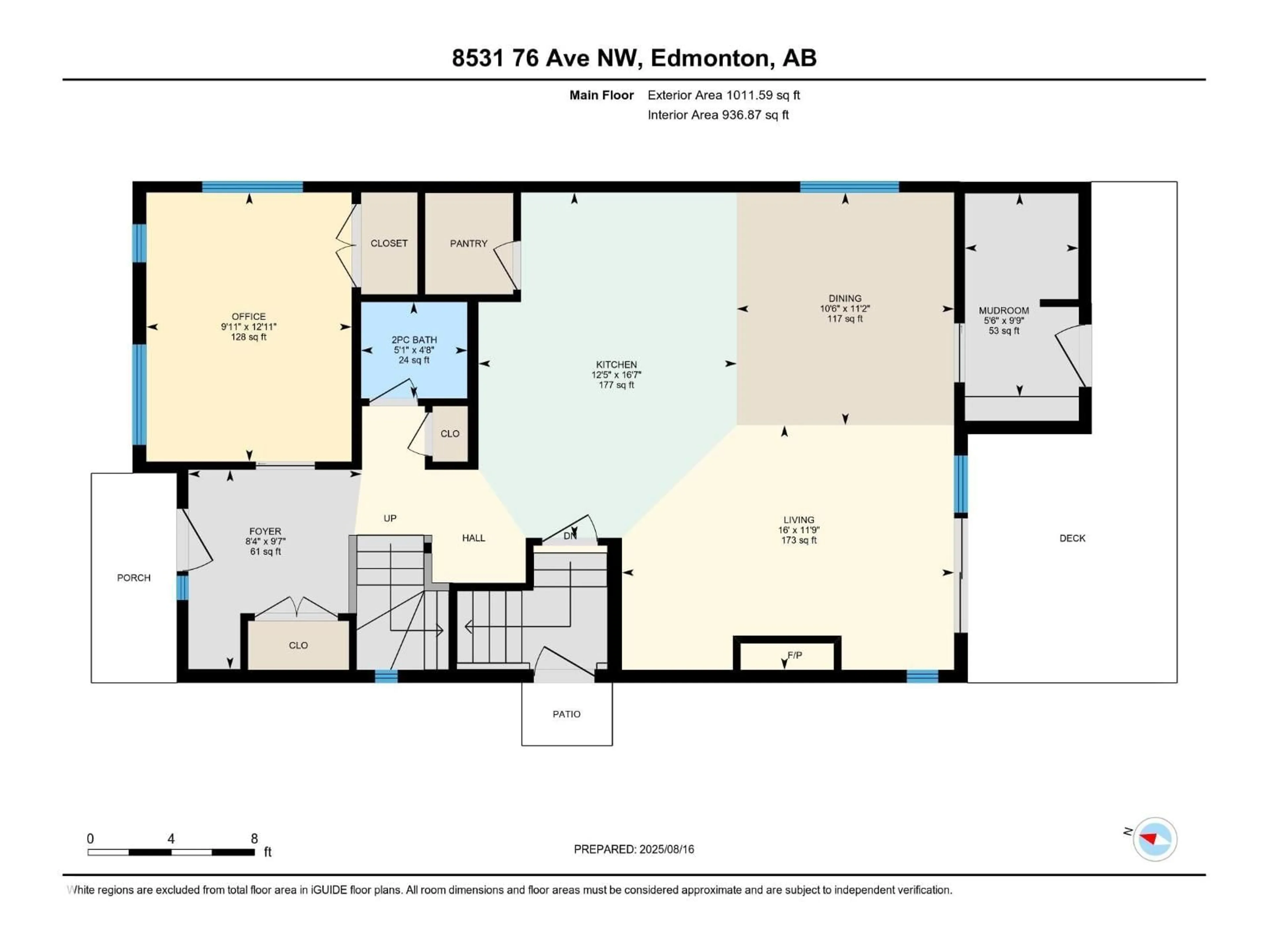 Floor plan for 8531 76 AV, Edmonton Alberta T6C0J2