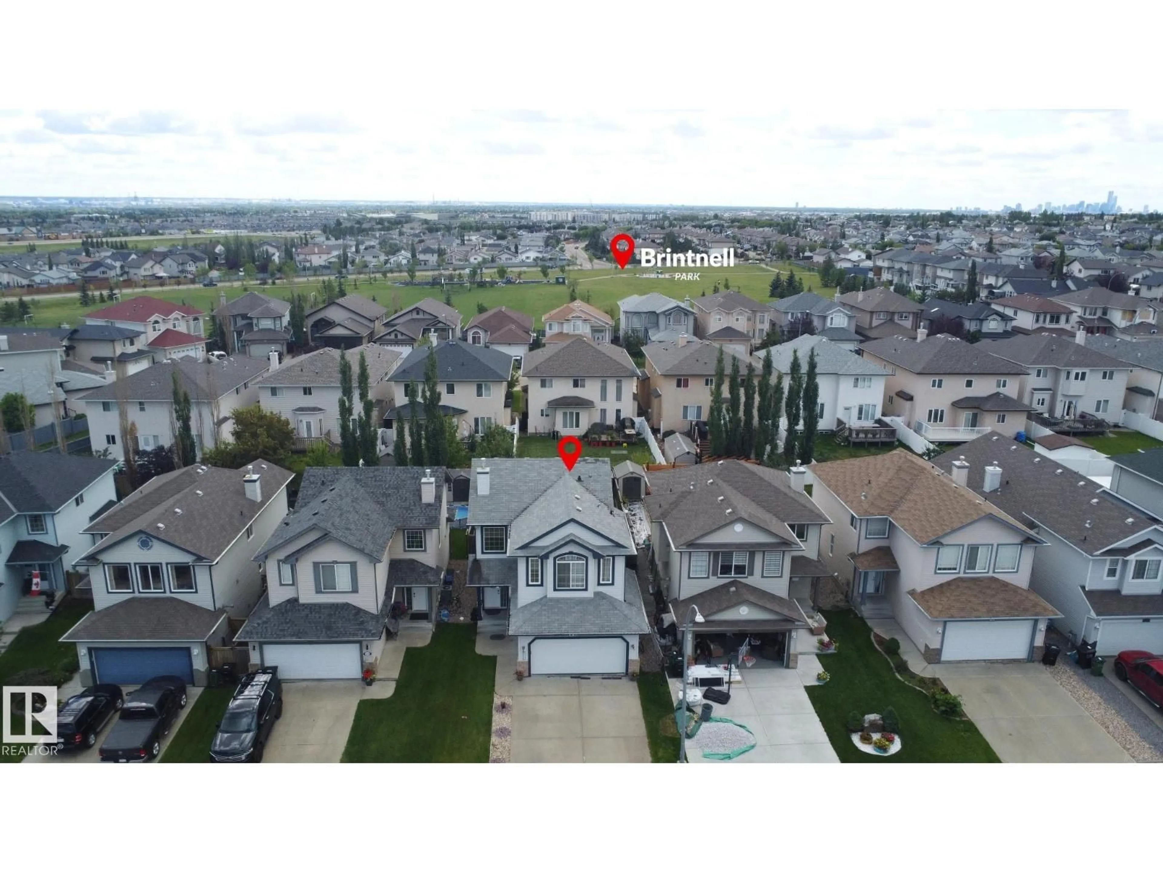 A pic from outside/outdoor area/front of a property/back of a property/a pic from drone, street for 4511 162A AV, Edmonton Alberta T5Y3M5