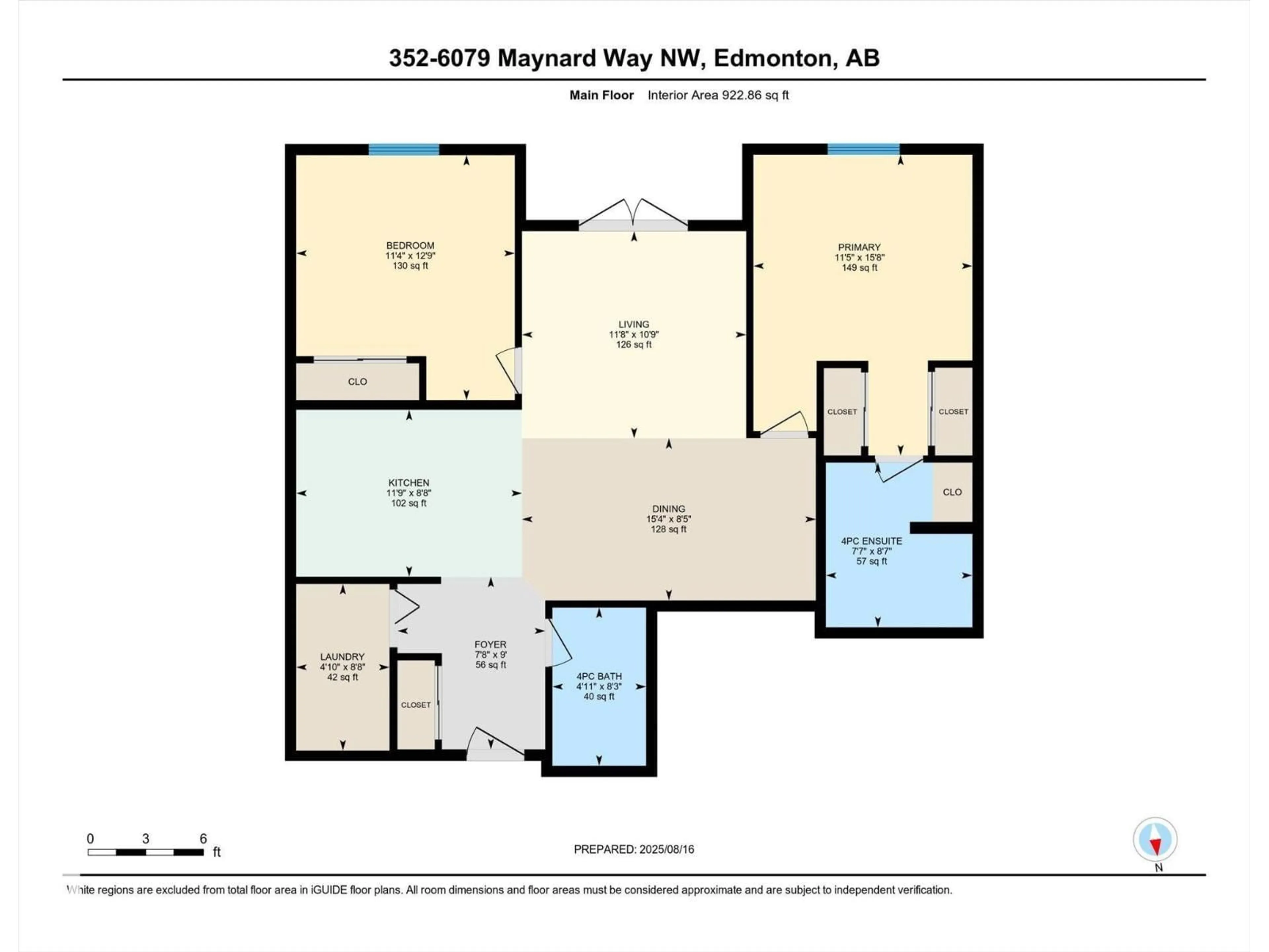 Floor plan for 352 - 6079 MAYNARD WY, Edmonton Alberta T6R0S4