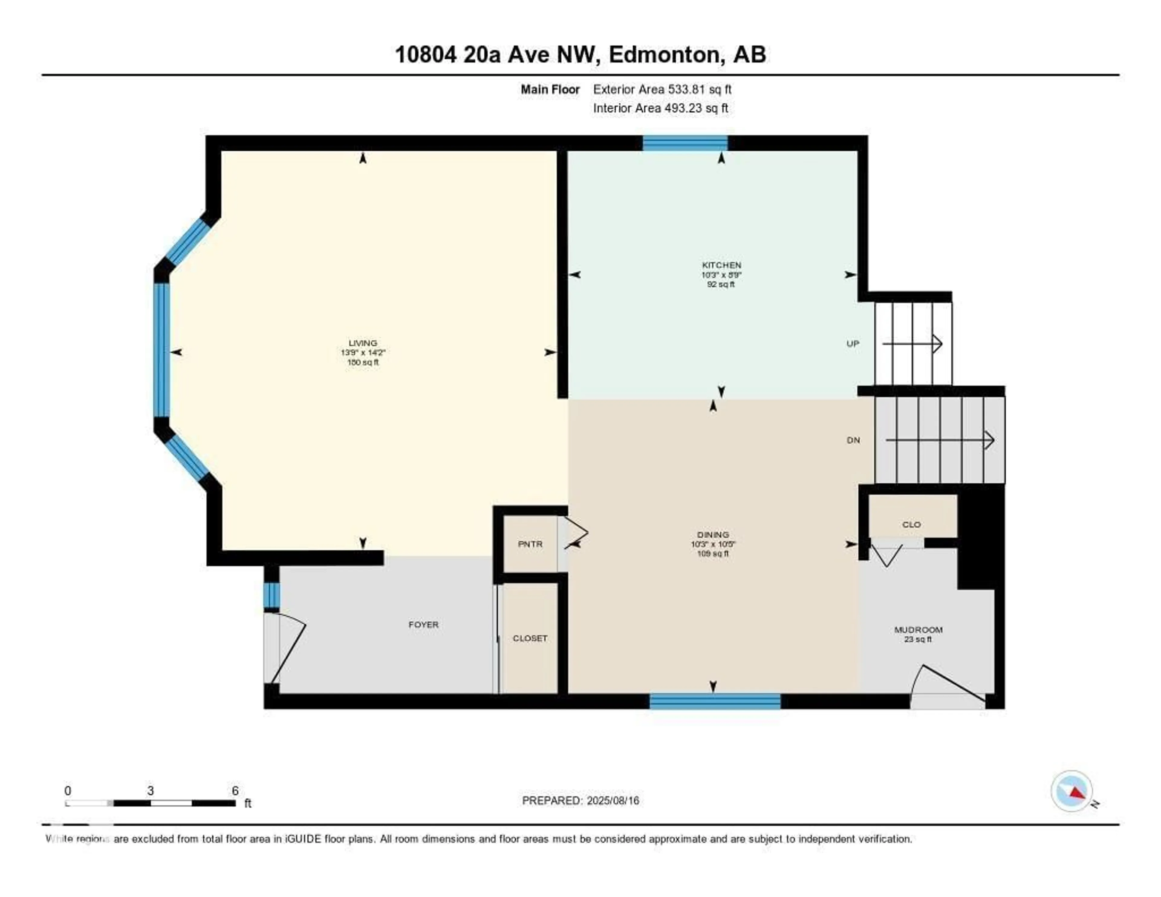 Floor plan for 10804 20 AV, Edmonton Alberta T6J5T3