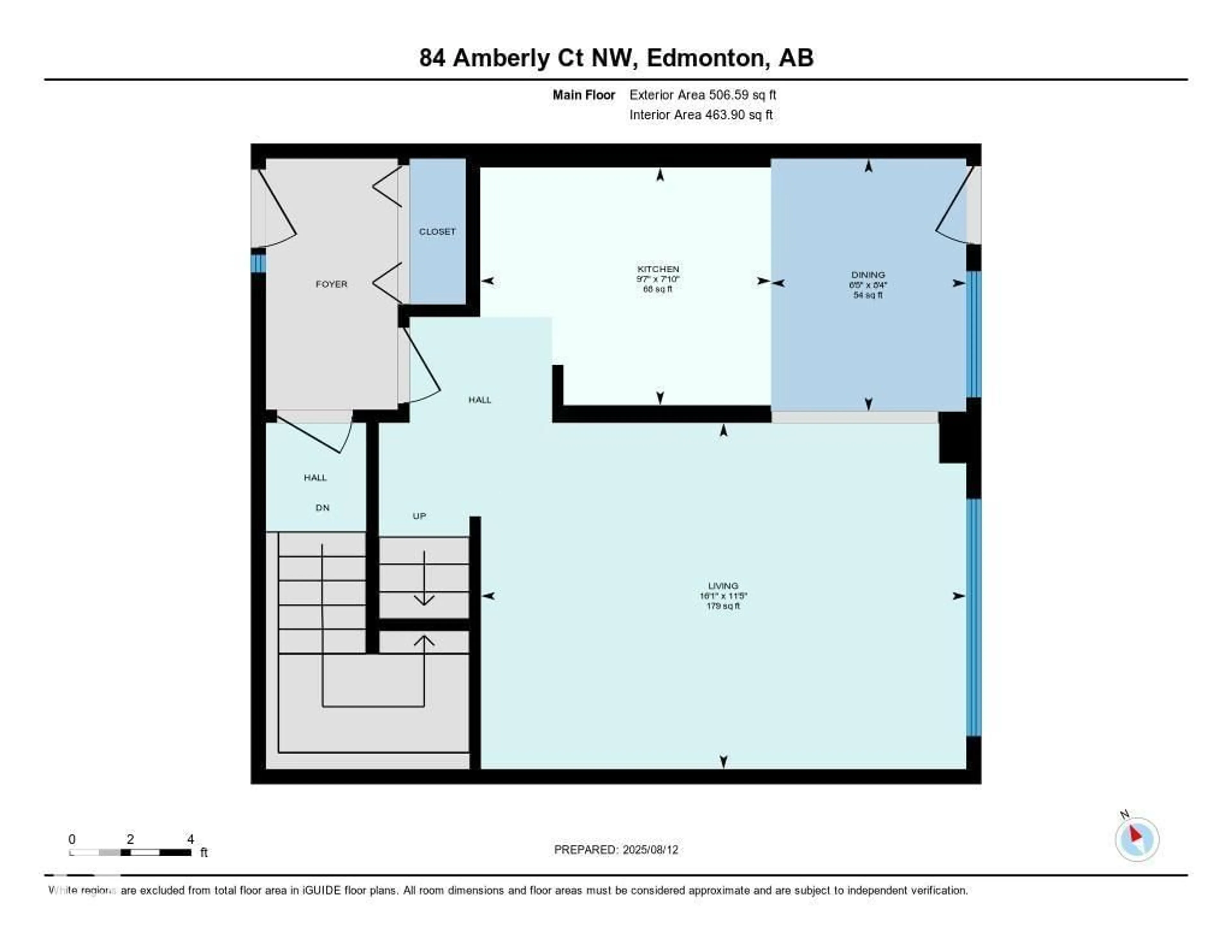 Floor plan for 84 AMBERLY CO, Edmonton Alberta T5A2H9