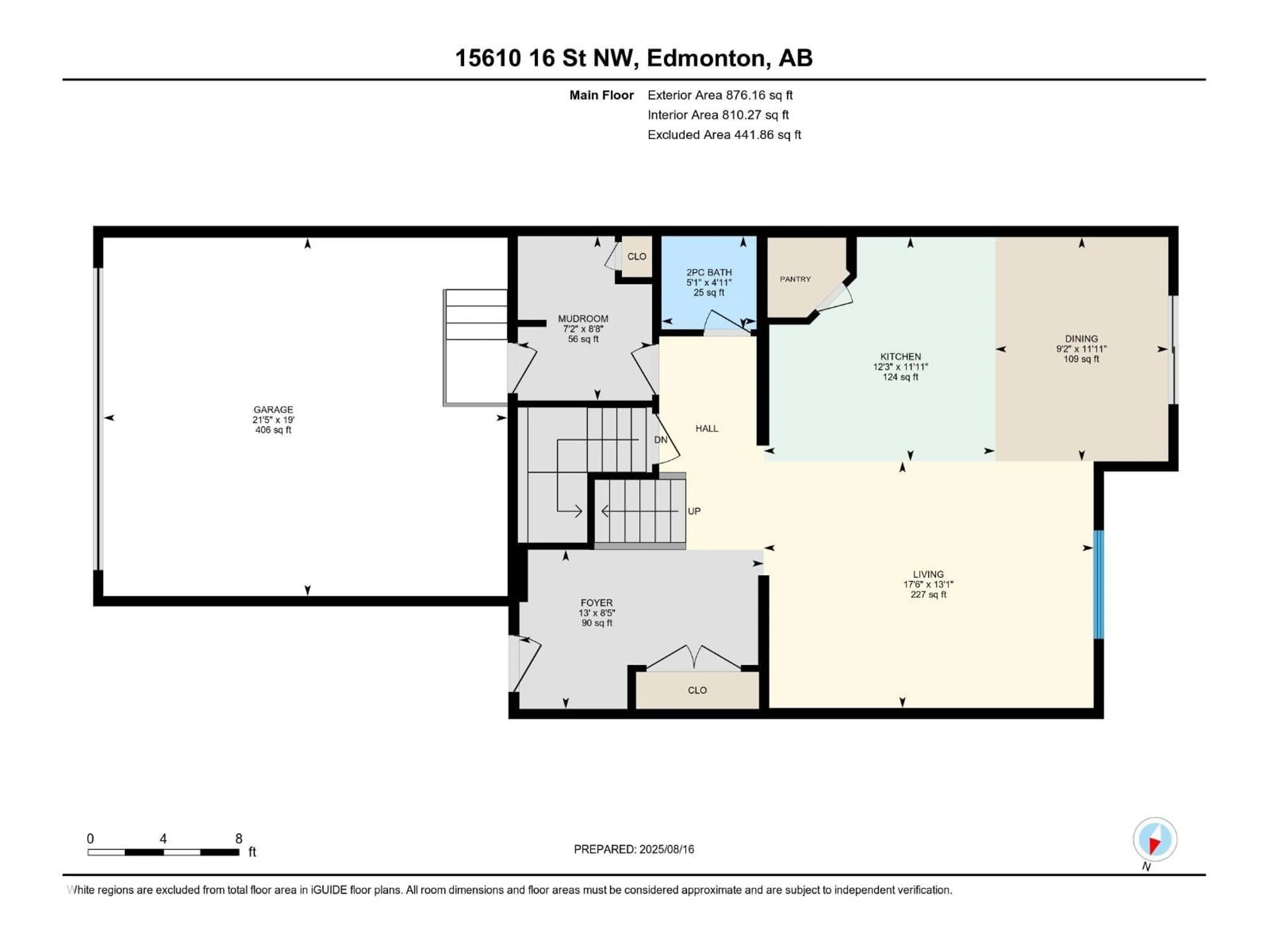Floor plan for 15160 16 ST, Edmonton Alberta T5Y0Y6