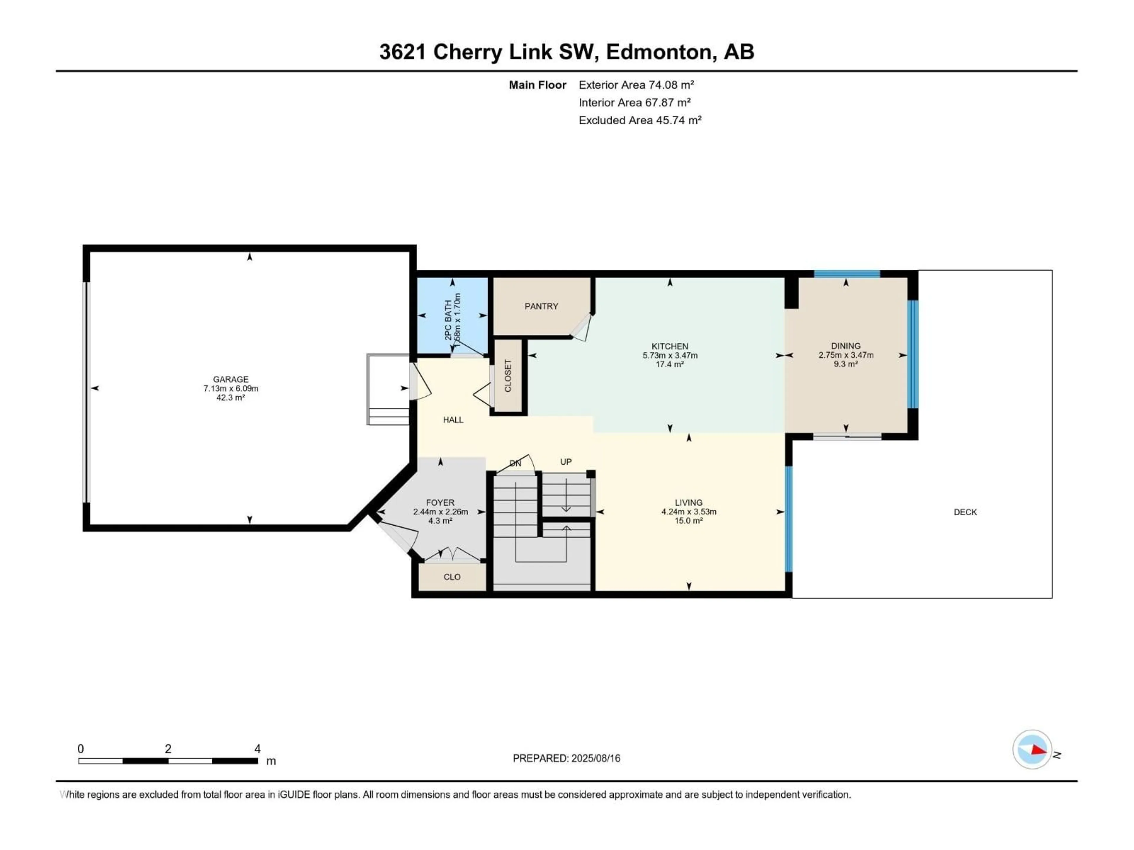 Floor plan for SW - 3621 CHERRY LINK LI, Edmonton Alberta T6X2B2