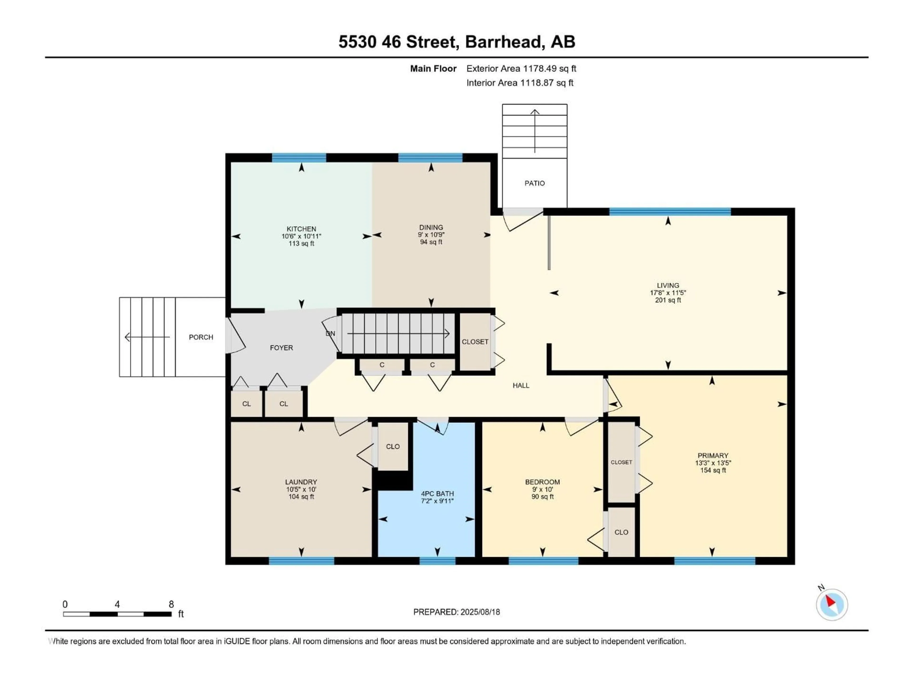 Floor plan for 5530 46 ST, Barrhead Alberta T7N1K6
