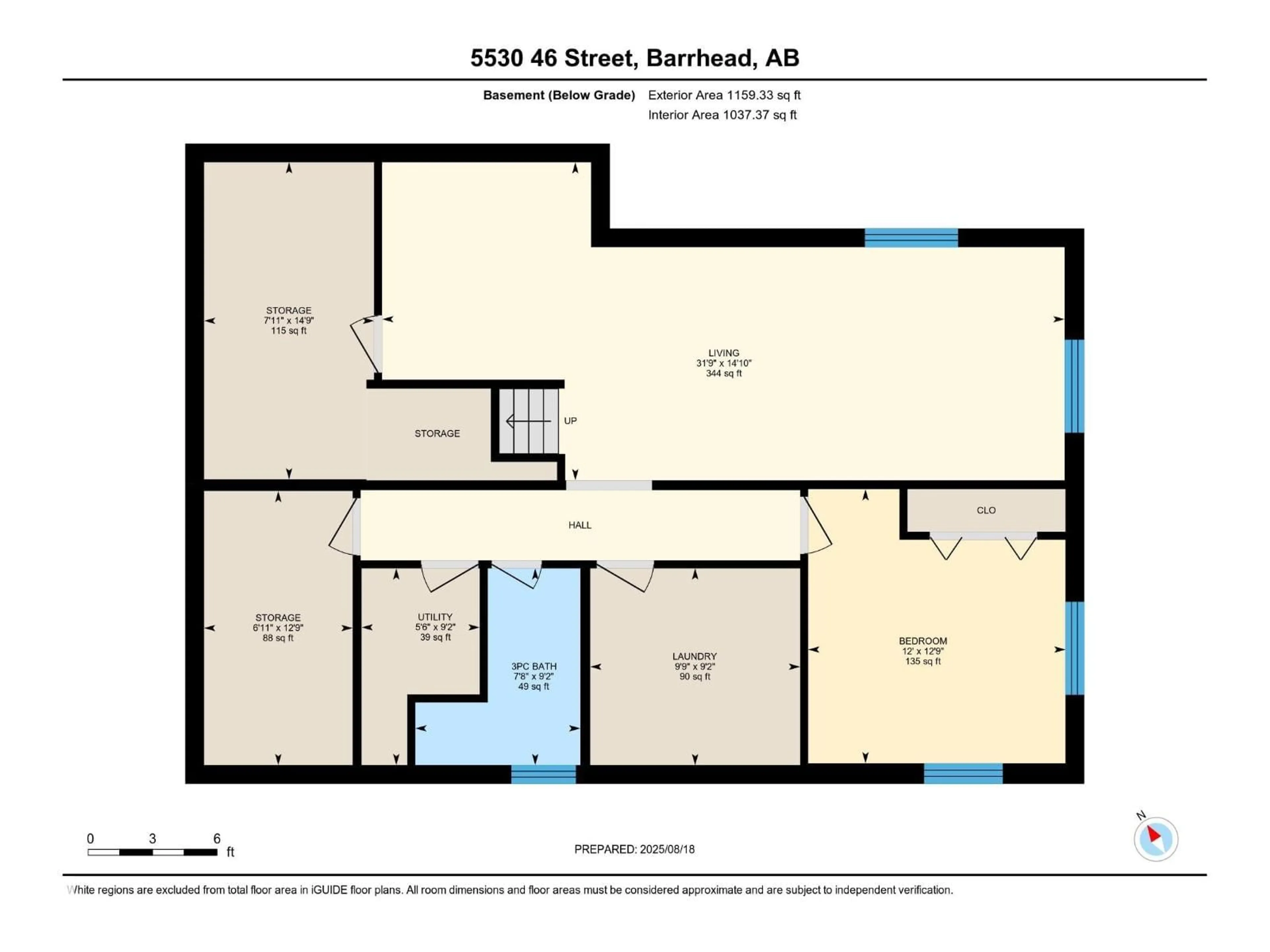 Floor plan for 5530 46 ST, Barrhead Alberta T7N1K6