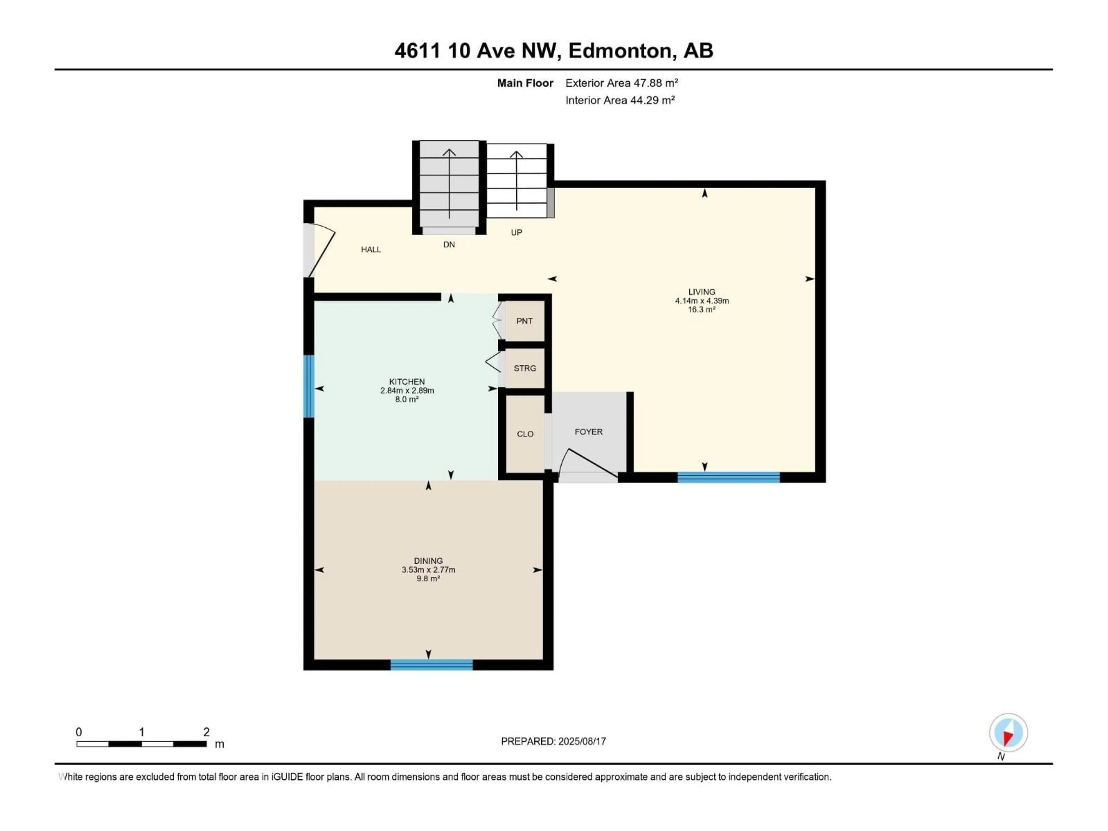 Floor plan for 4611 10 AV, Edmonton Alberta T6L4S2