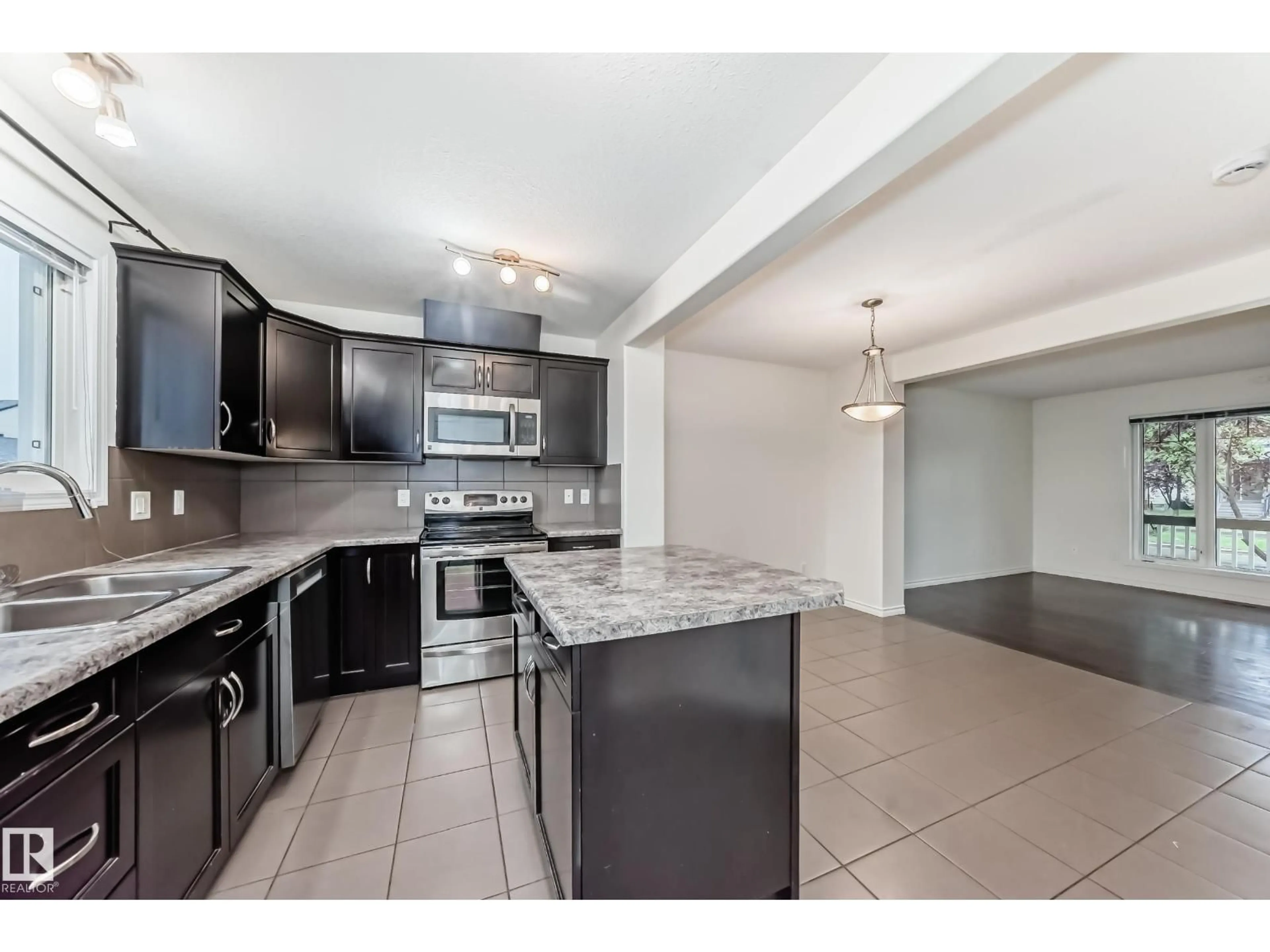 Open concept kitchen, ceramic/tile floor for 351 SECORD BV, Edmonton Alberta T5T3Y6