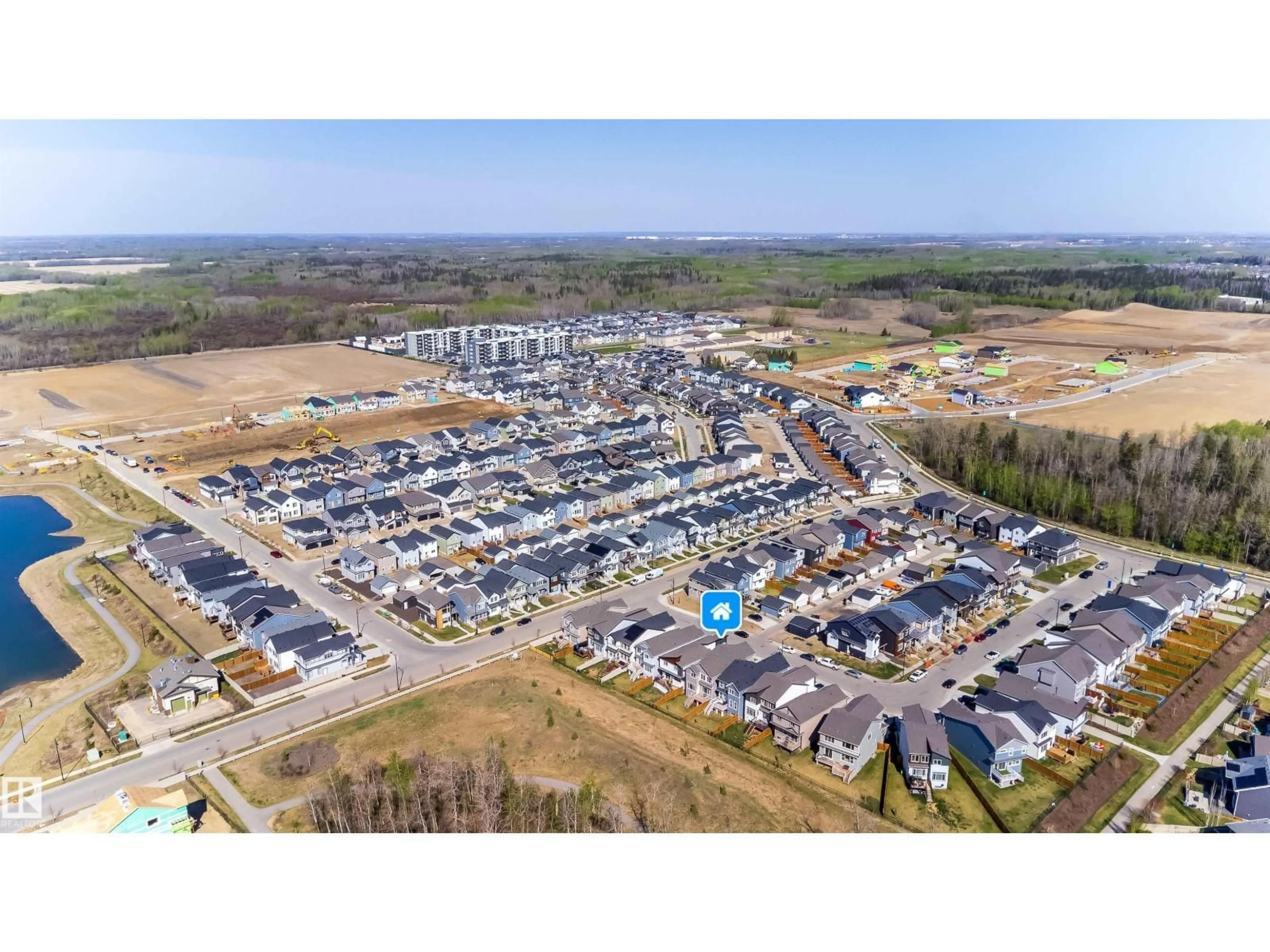 A pic from outside/outdoor area/front of a property/back of a property/a pic from drone, street for 6011 EDMONDS PL, Edmonton Alberta T6M1S1