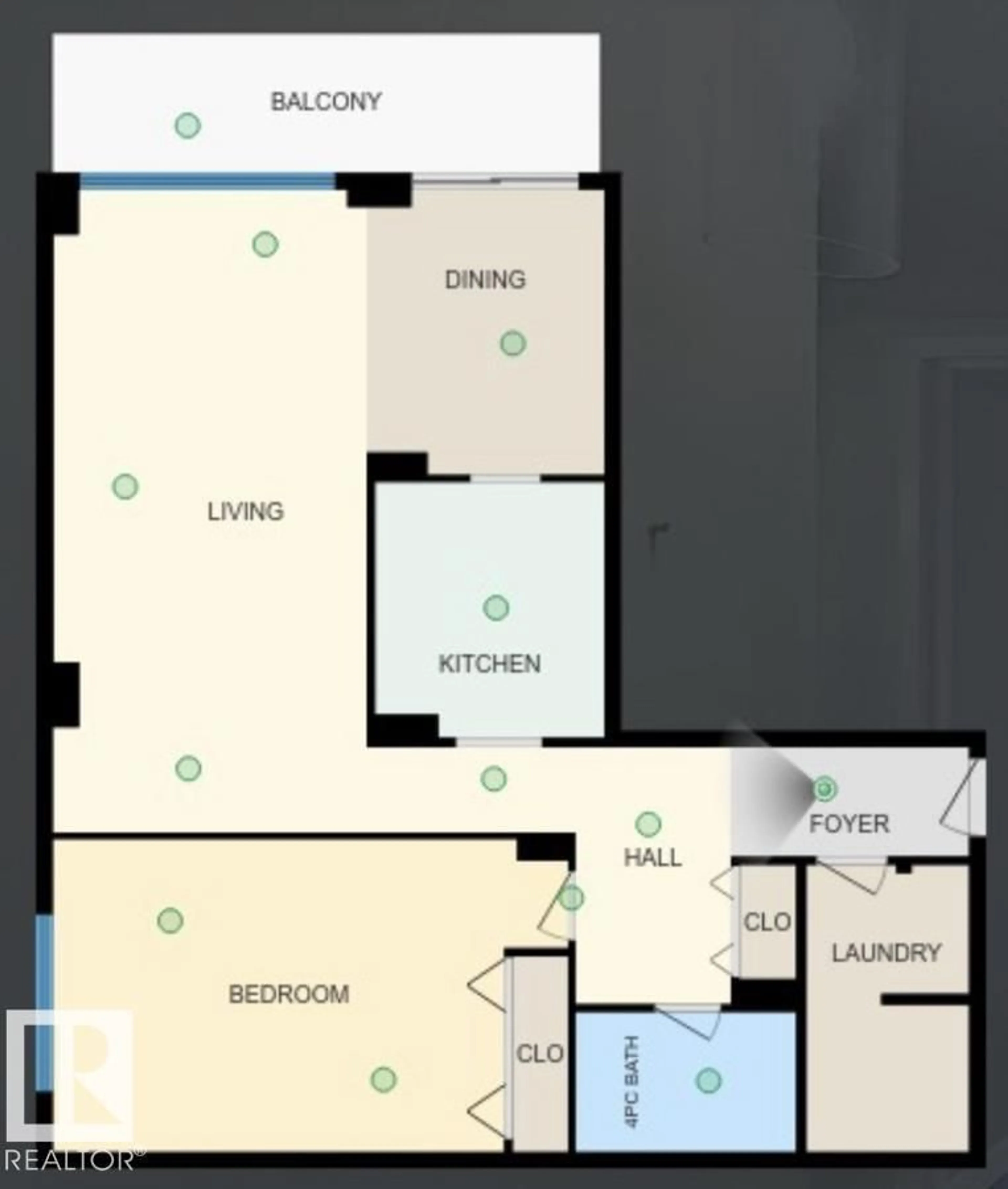 Floor plan for #501 - 8340 JASPER AV, Edmonton Alberta T5H4C6
