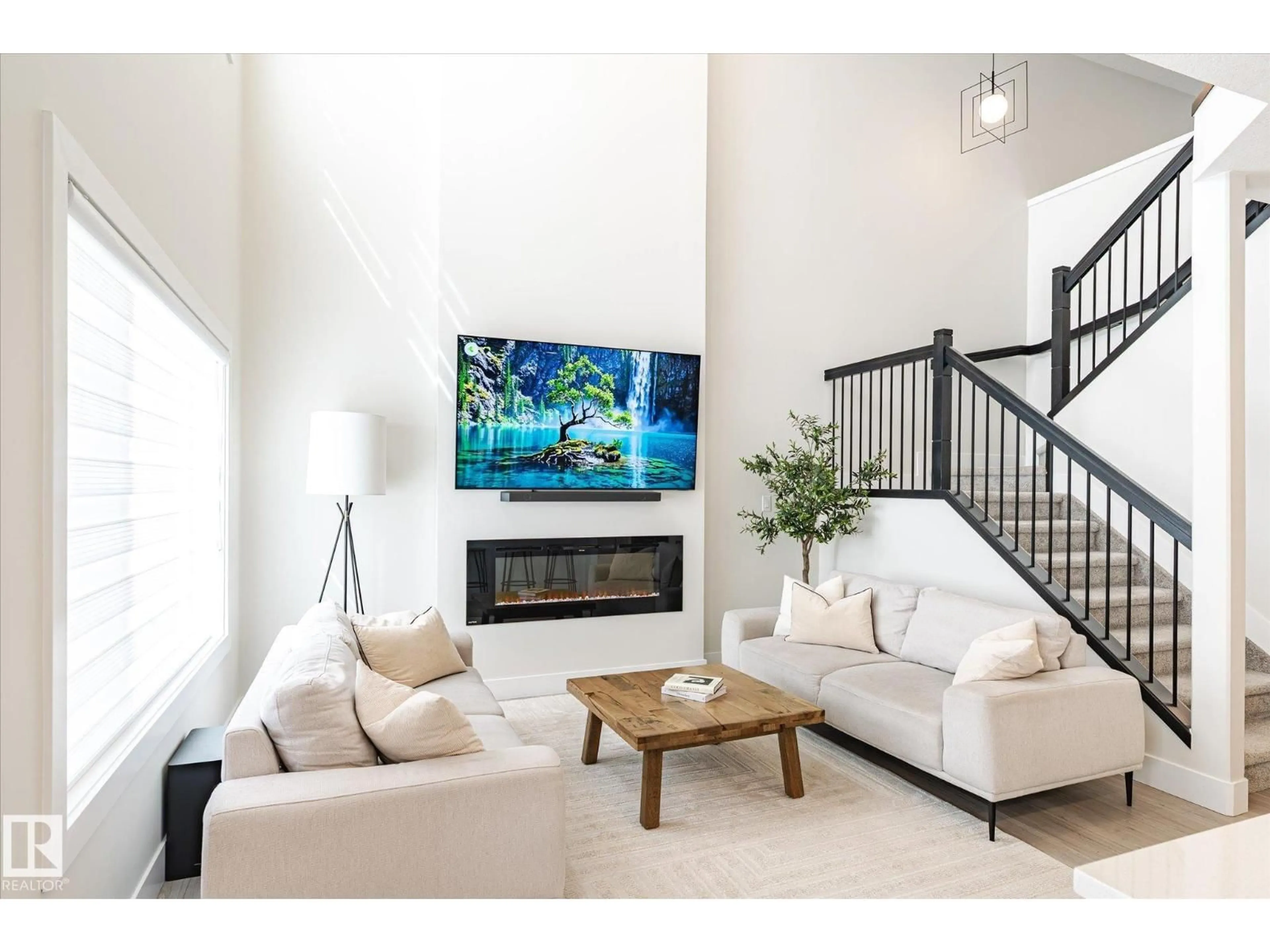 Living room with furniture, unknown for 1214 EATON LN, Edmonton Alberta T6M1M9