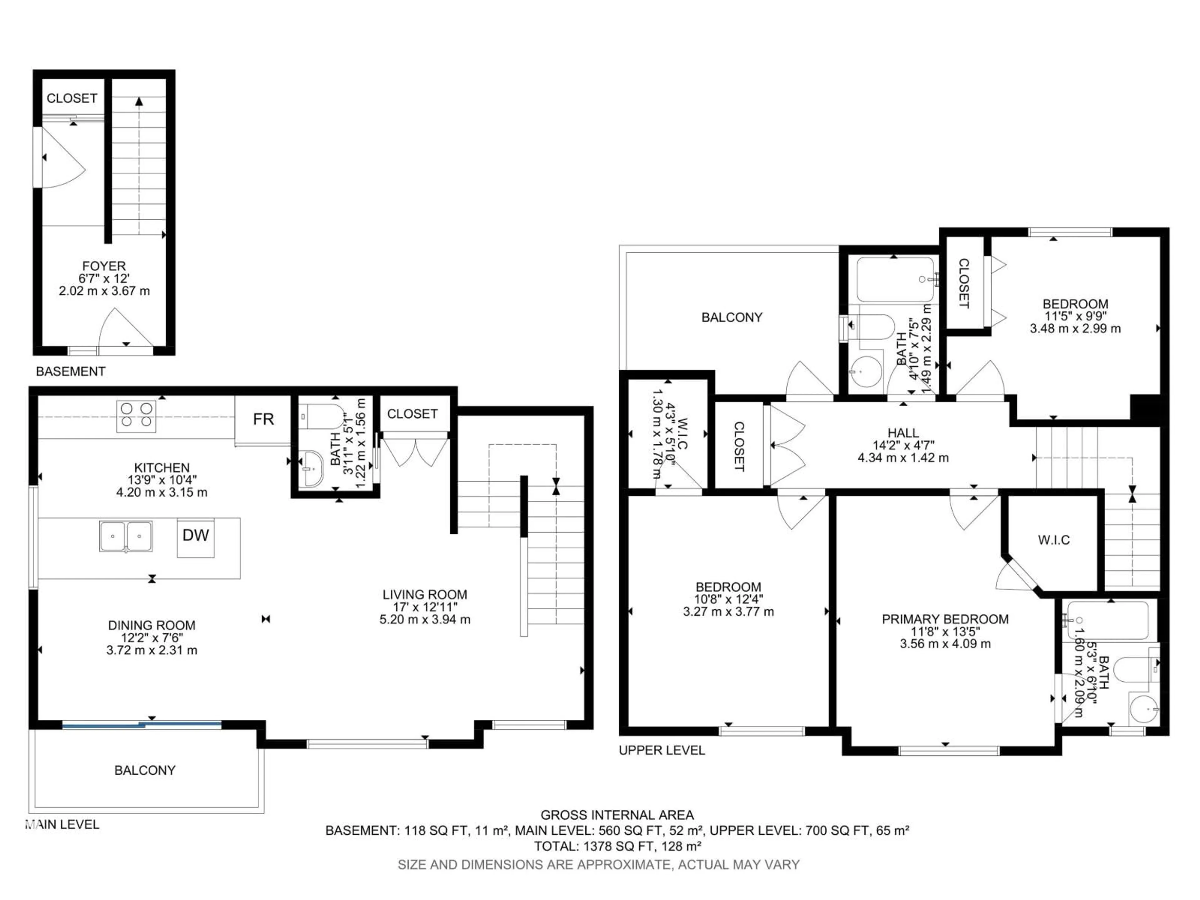Floor plan for 11 - 94 CLOVER BAR LN, Sherwood Park Alberta T8H0C2