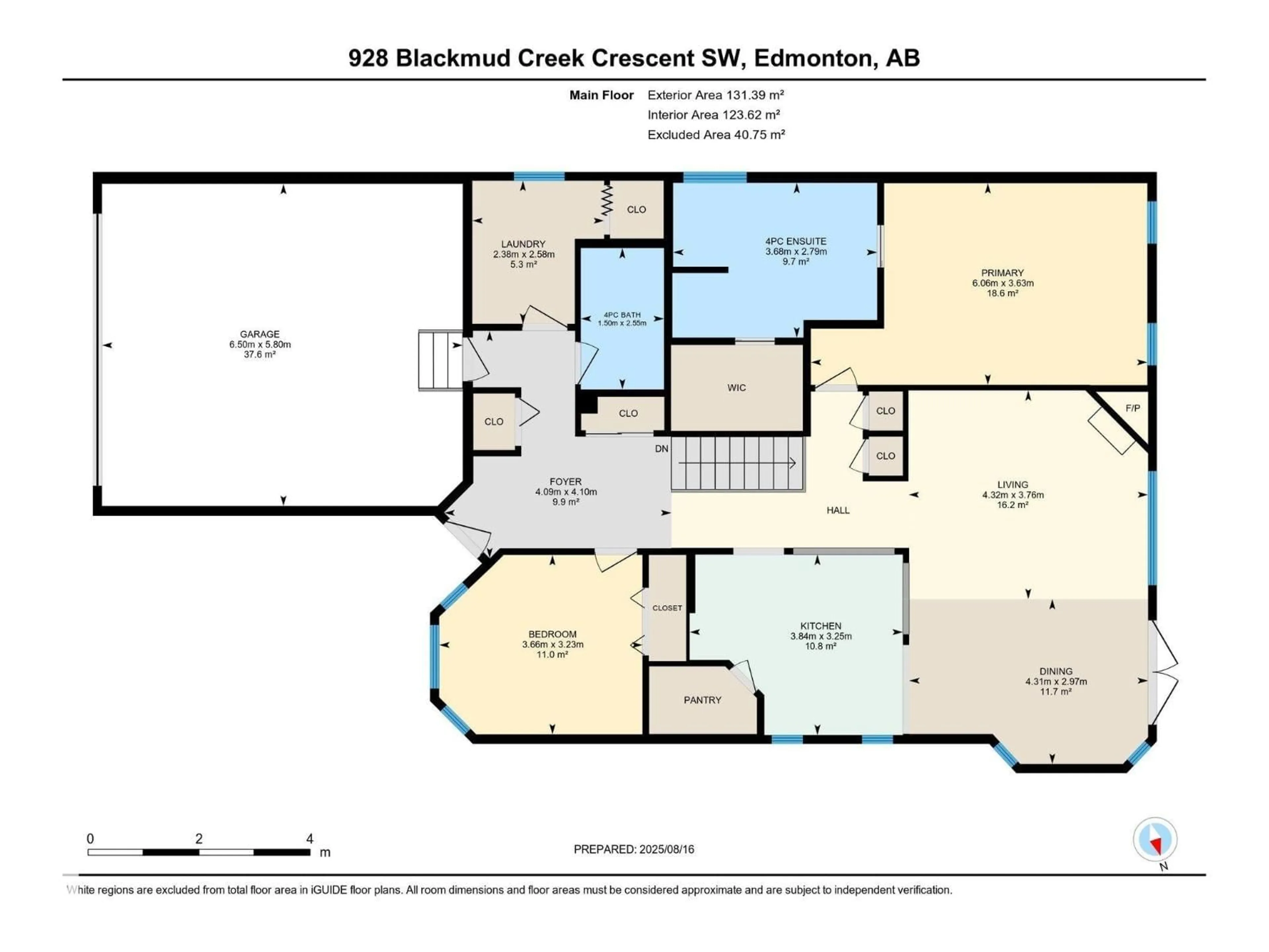 Floor plan for 928 BLACKMUD CREEK CR, Edmonton Alberta T6W1J2
