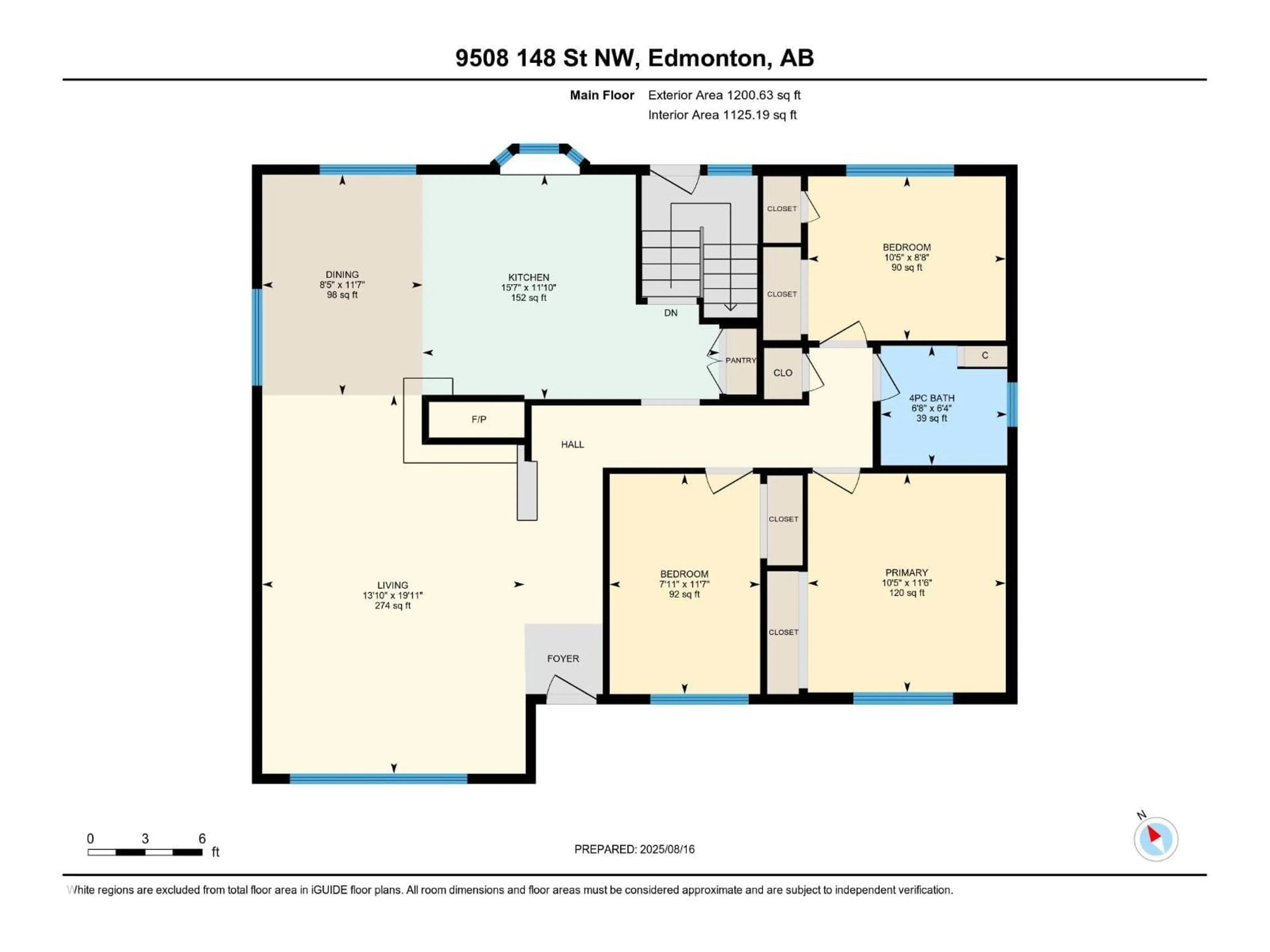 Floor plan for 9508 148 ST, Edmonton Alberta T5N3E4