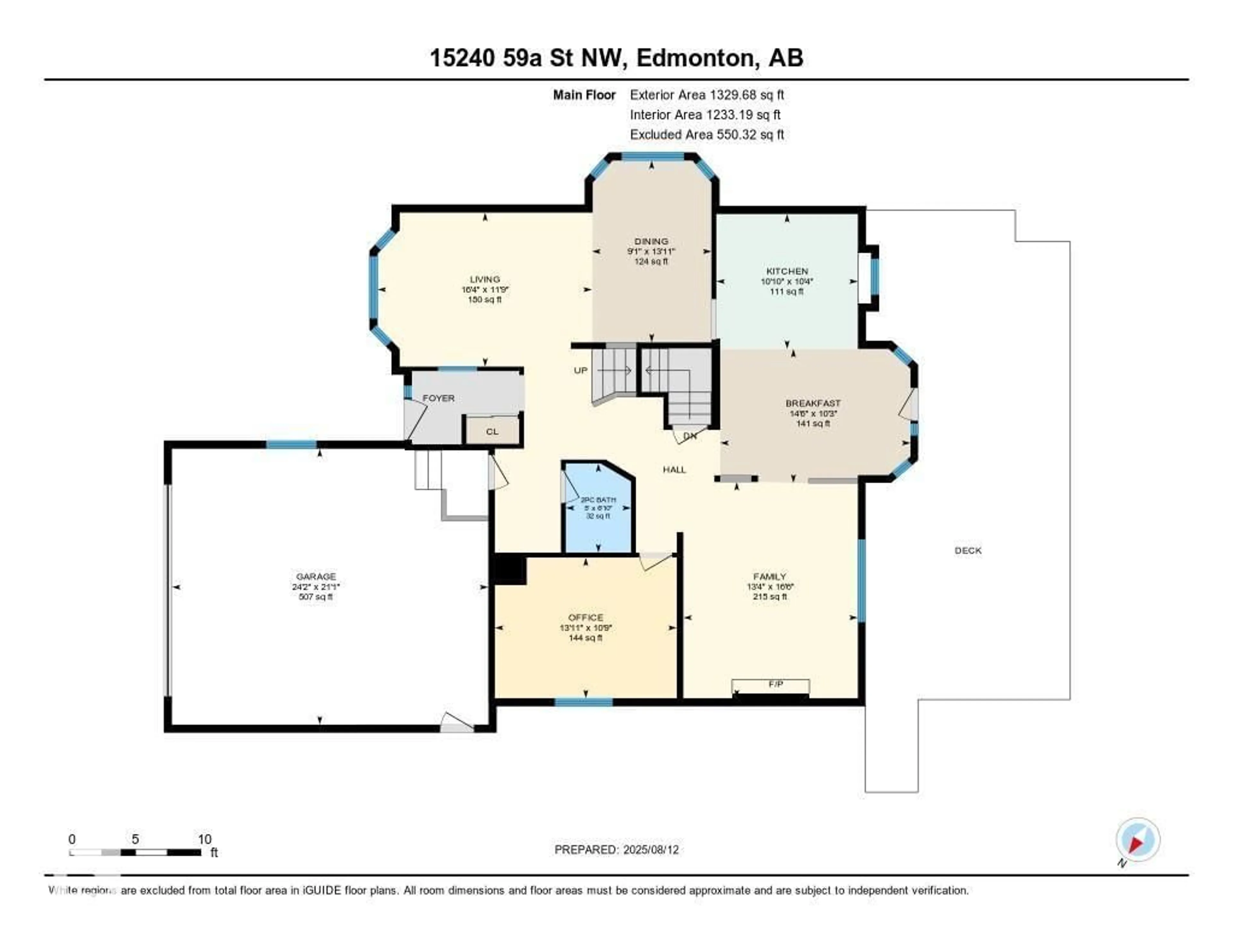 Floor plan for NW - 15240 59A ST, Edmonton Alberta T5A4X5